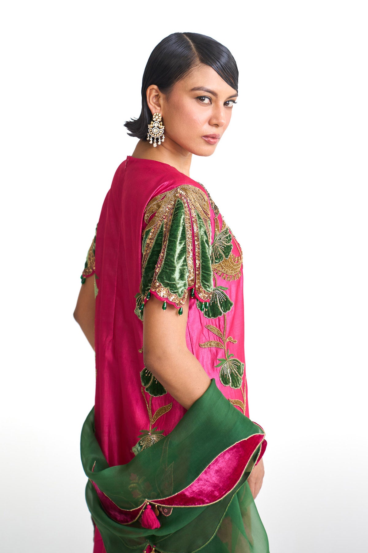 Genda phool Long suit set