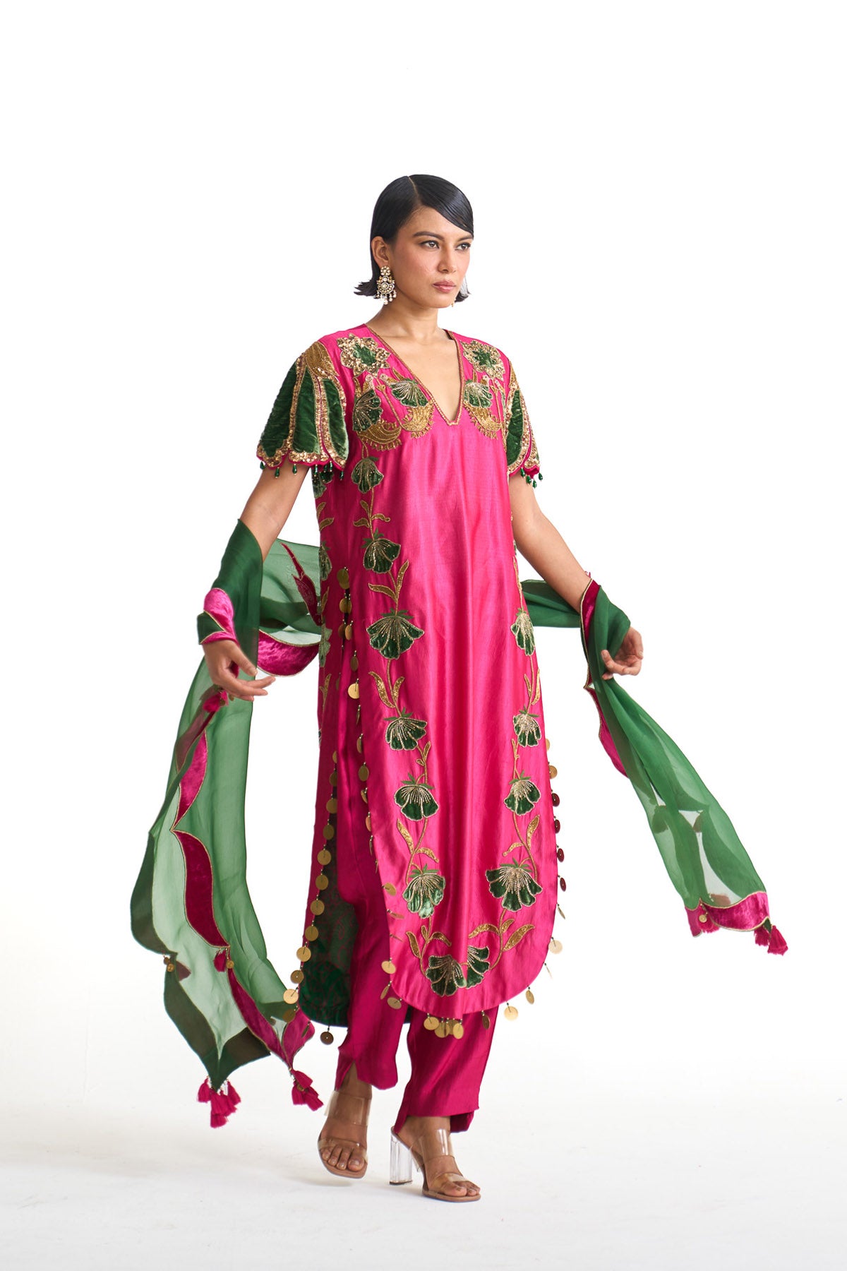 Genda phool Long suit set