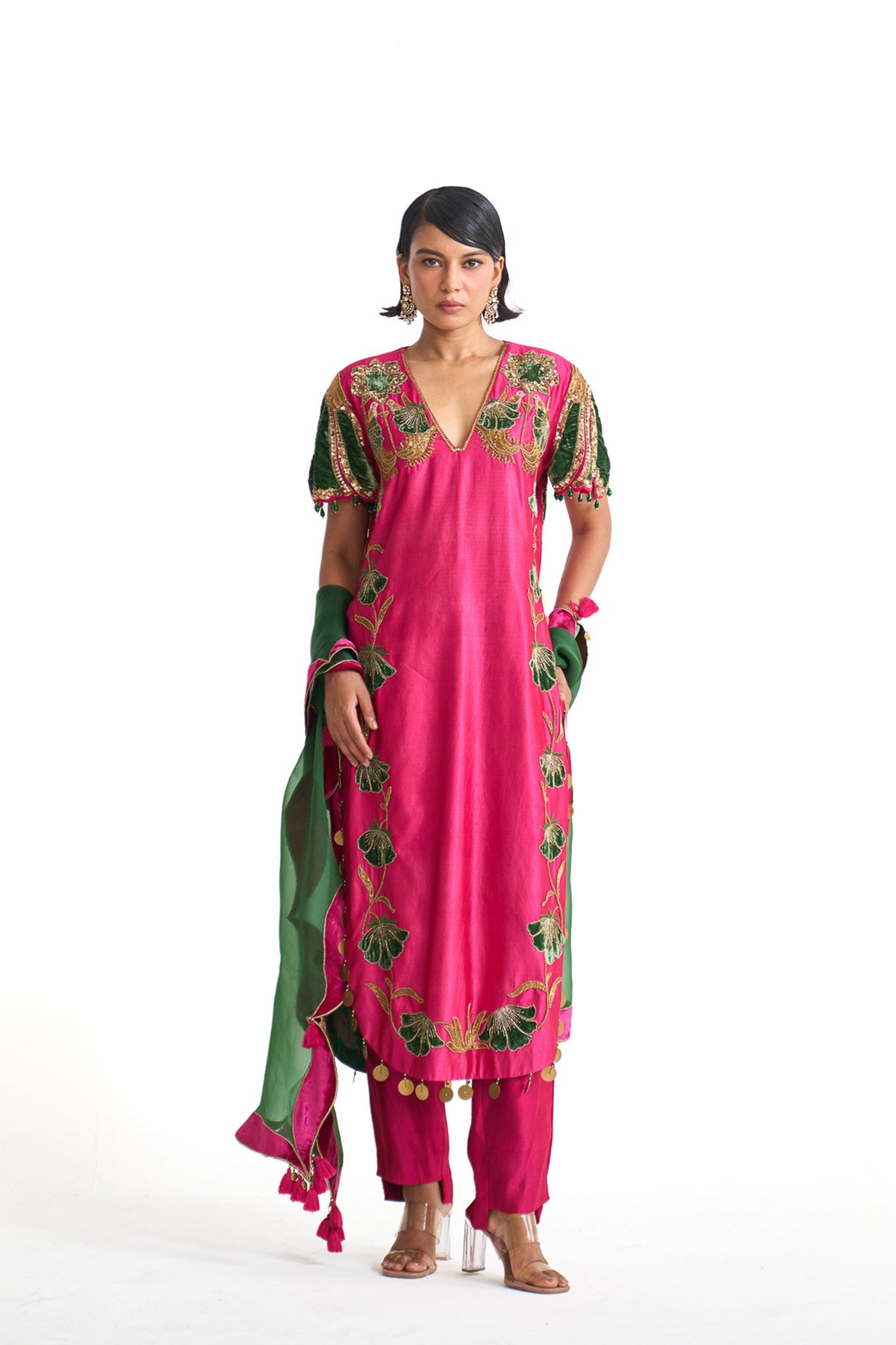 Genda phool Long suit set