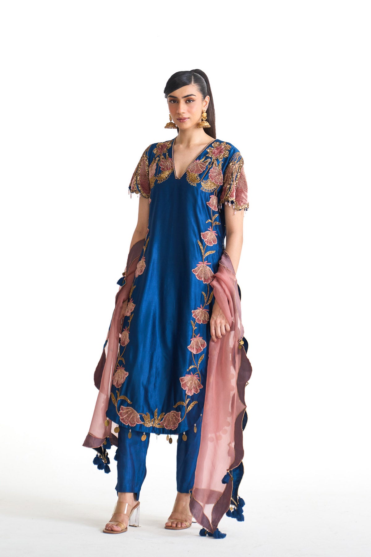 Genda phool Long suit set