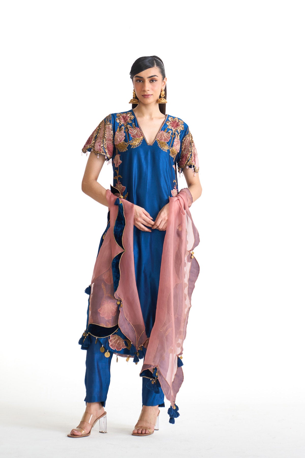 Genda phool Long suit set