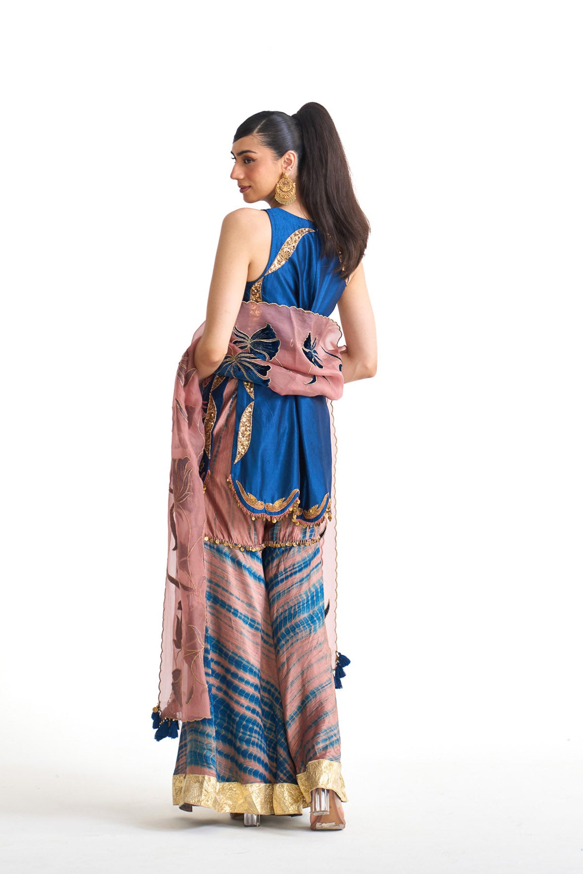Genda phool Halter neck suit set