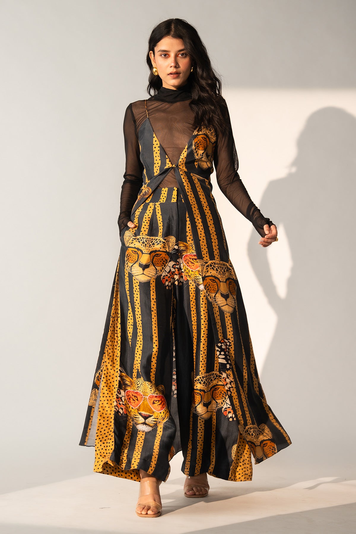 V NECK MAXI TOP