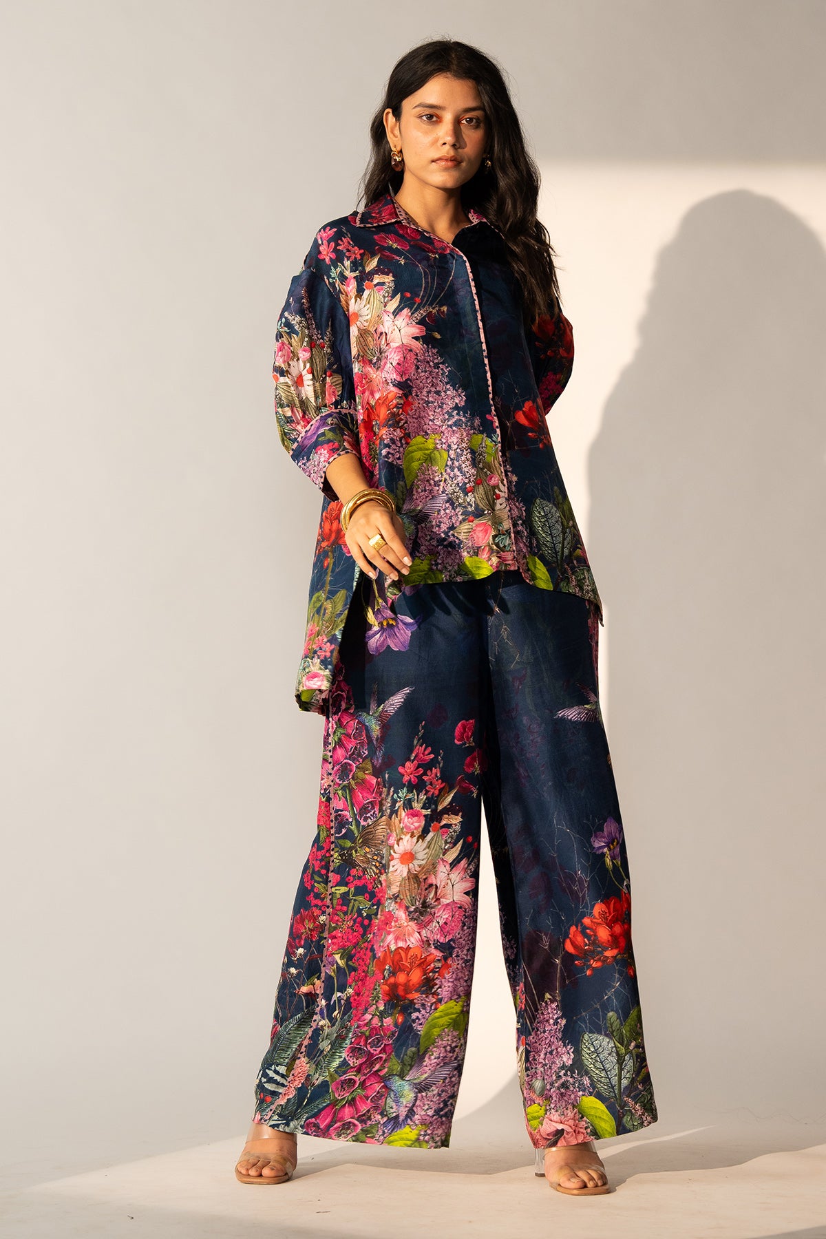 BOX SHIRT WITH PLEATED DETAILS