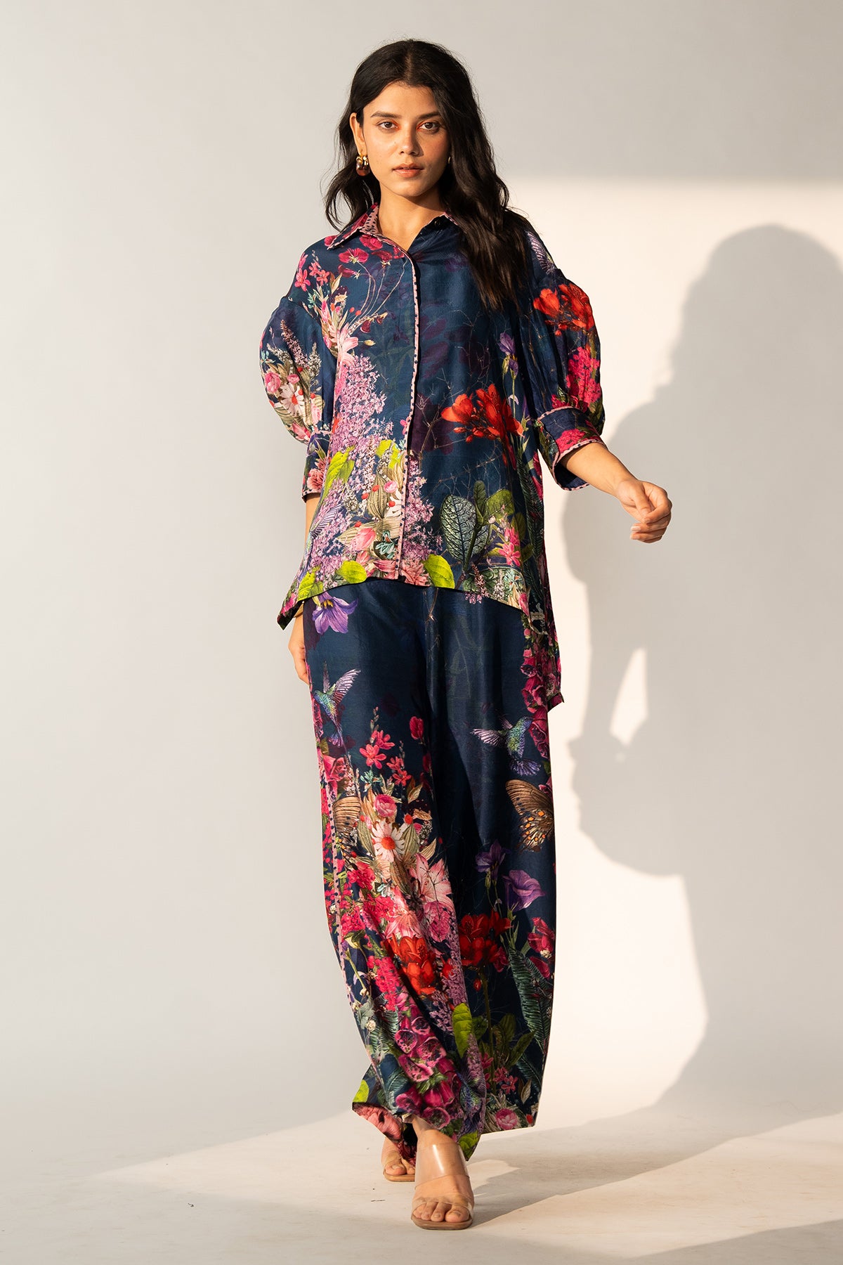 BOX SHIRT WITH PLEATED DETAILS