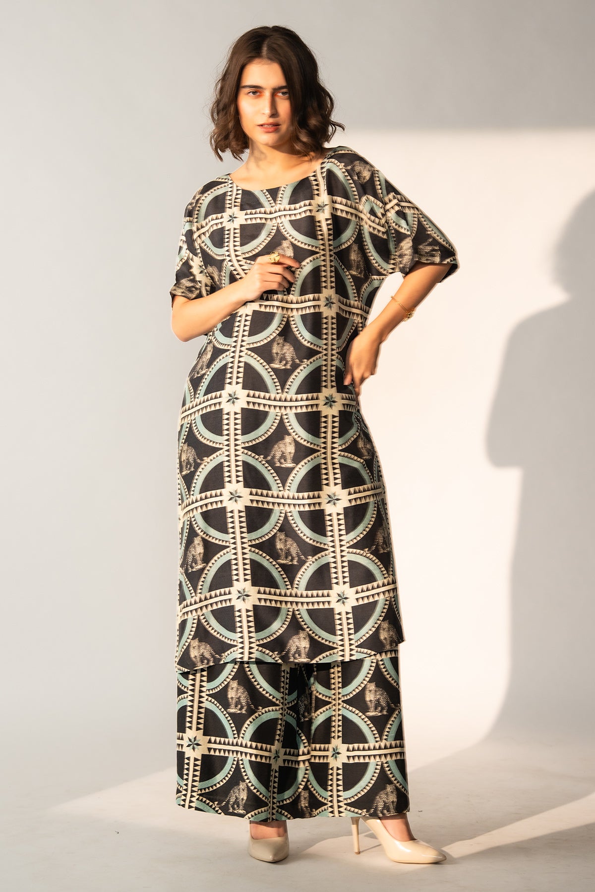 Kurta Kaftan and Palazzo
