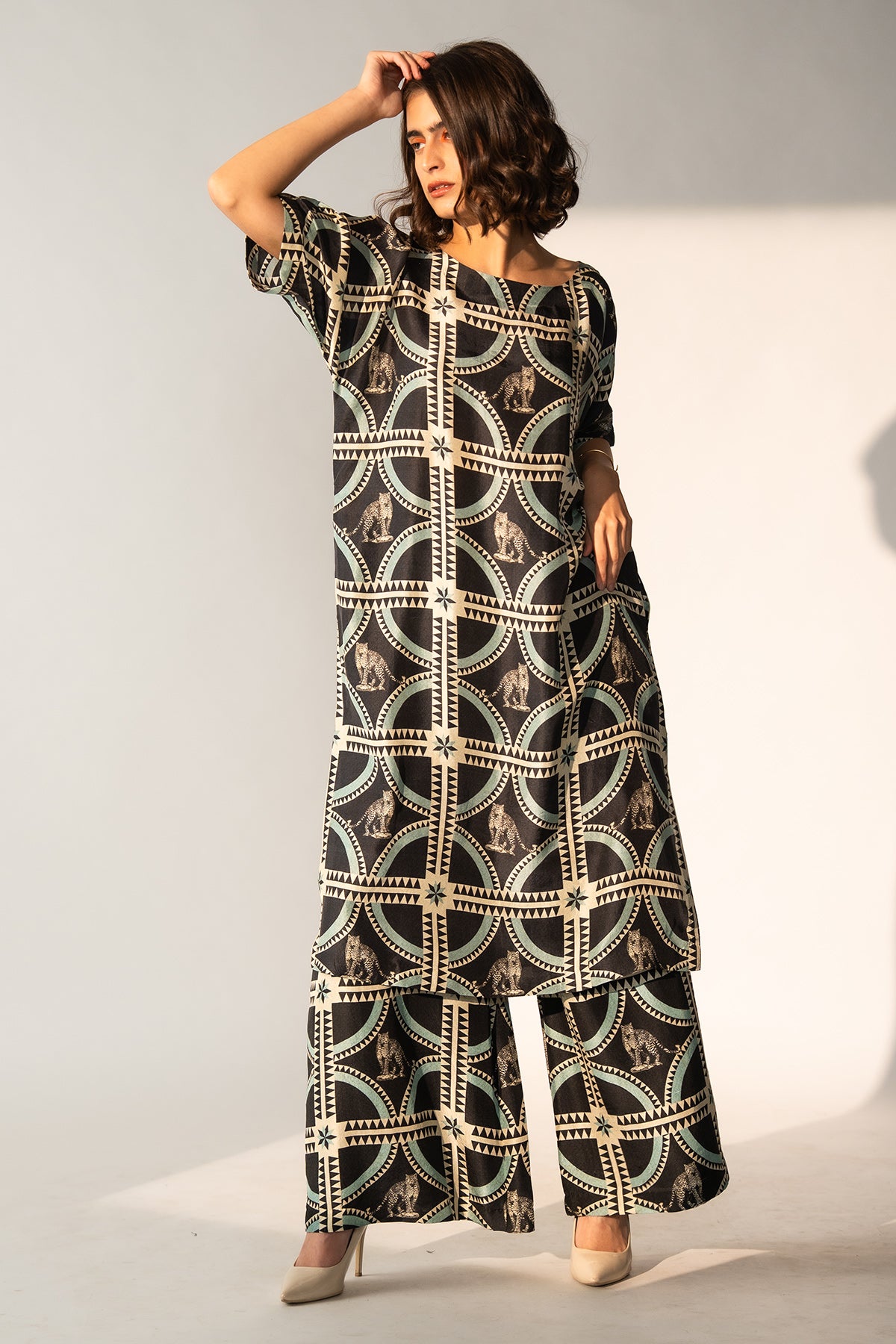 Kurta Kaftan and Palazzo