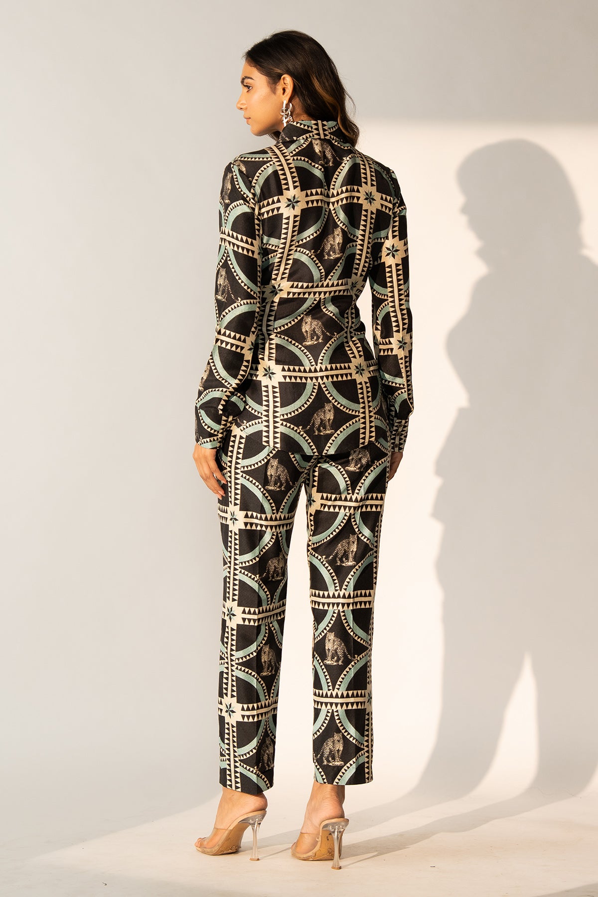 Front Tie up Shirt and Narrow Pants