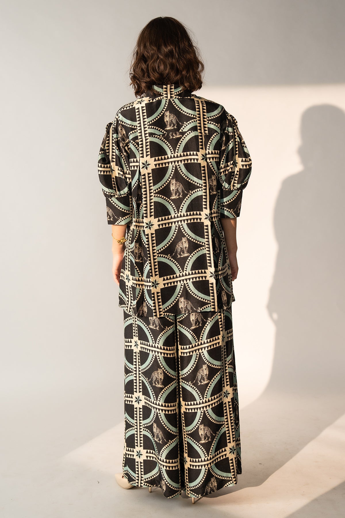 Box Shirt with Pleated Details