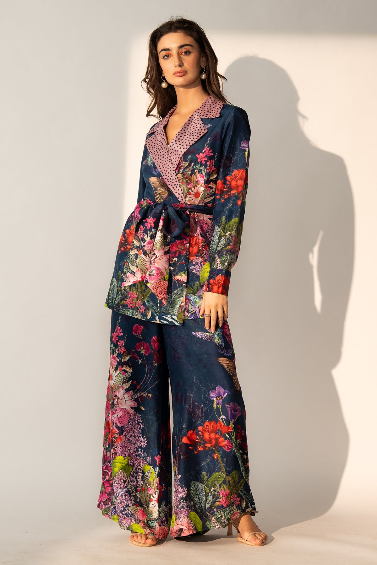 V NECK A LINE DRESS WITH PATCH POCKET