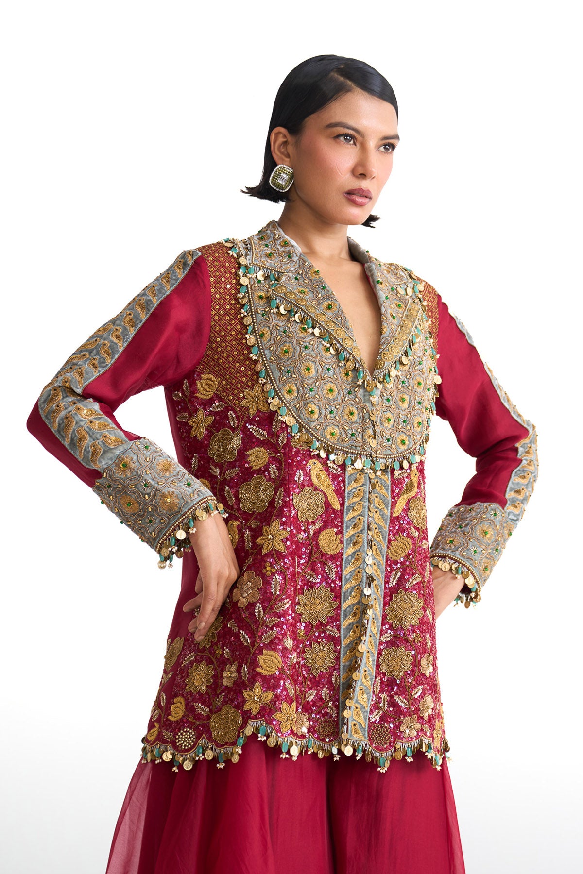Golden story heavy jacket and sharara