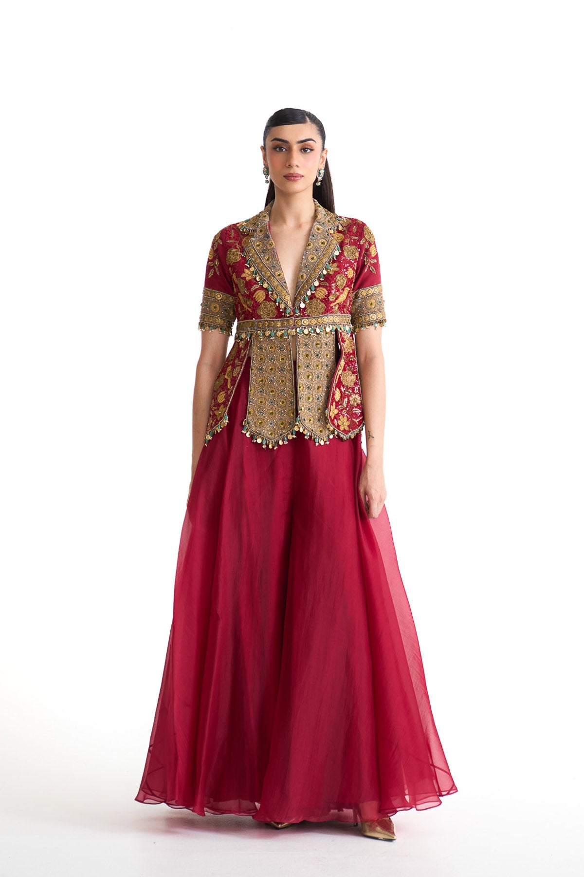 Golden story peplum set