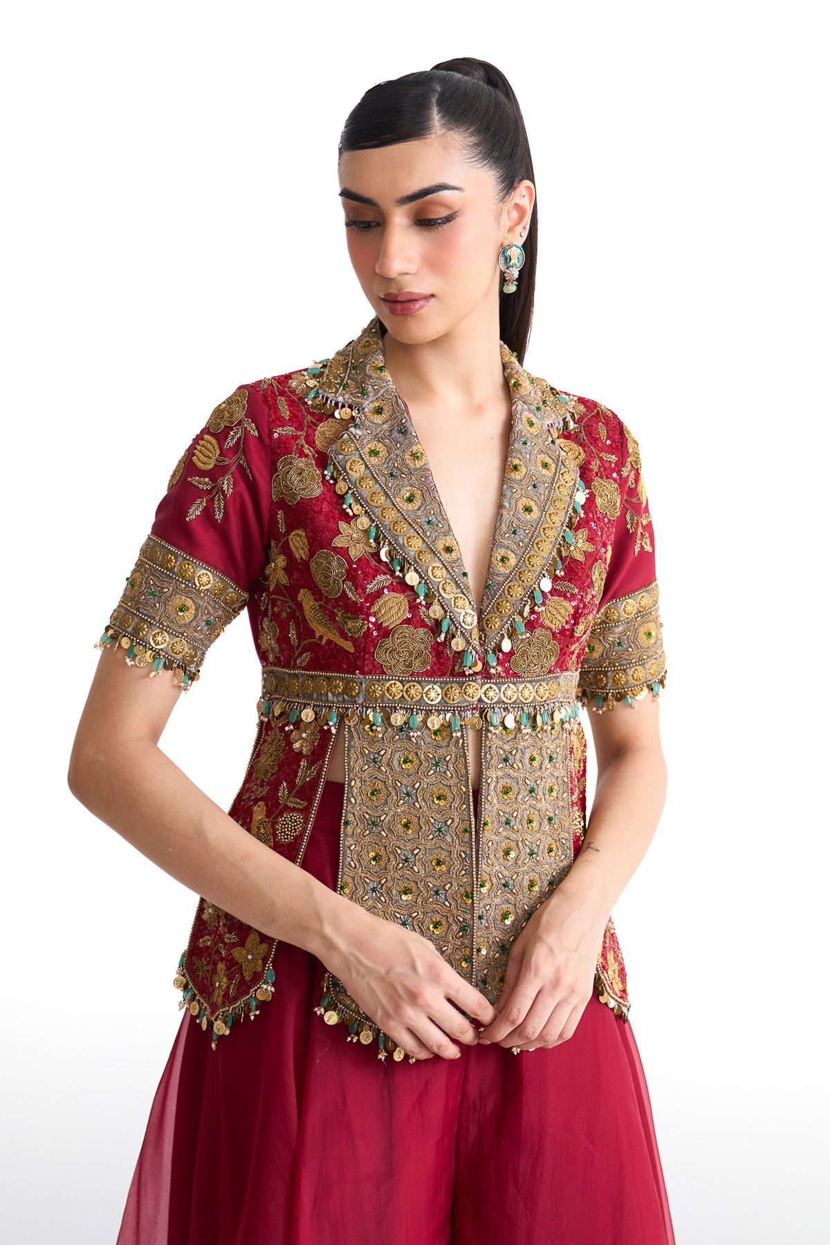Golden story peplum set