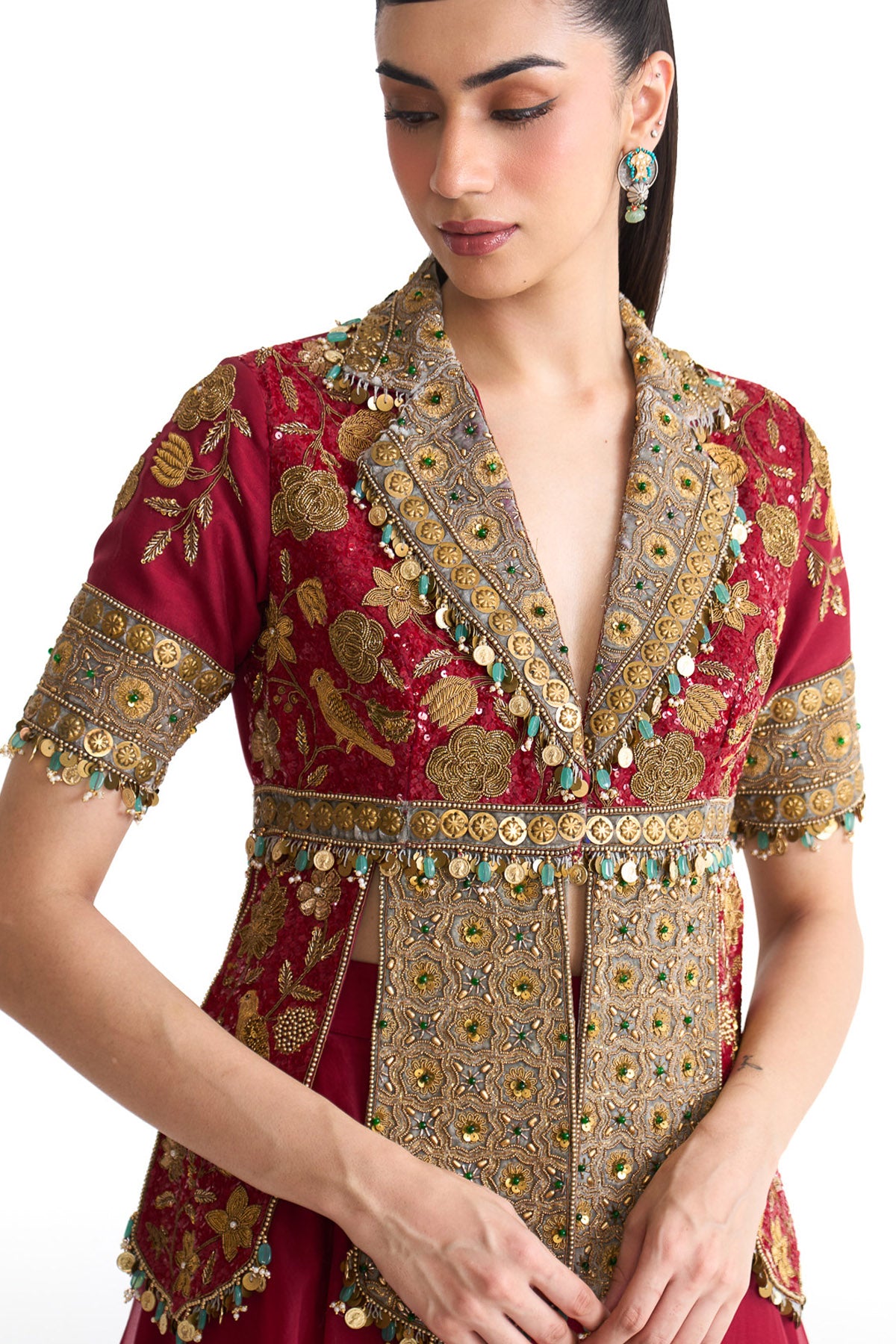 Golden story peplum set
