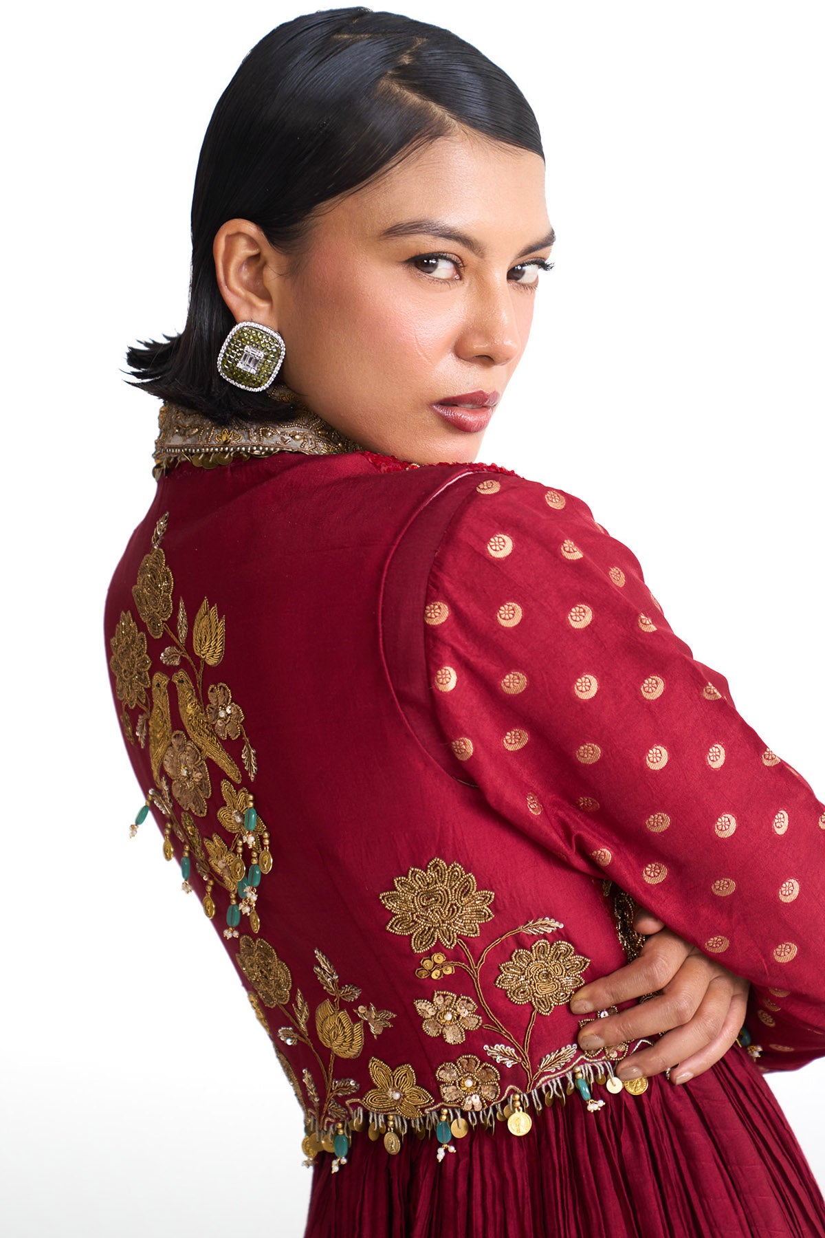Golden story anarkali set