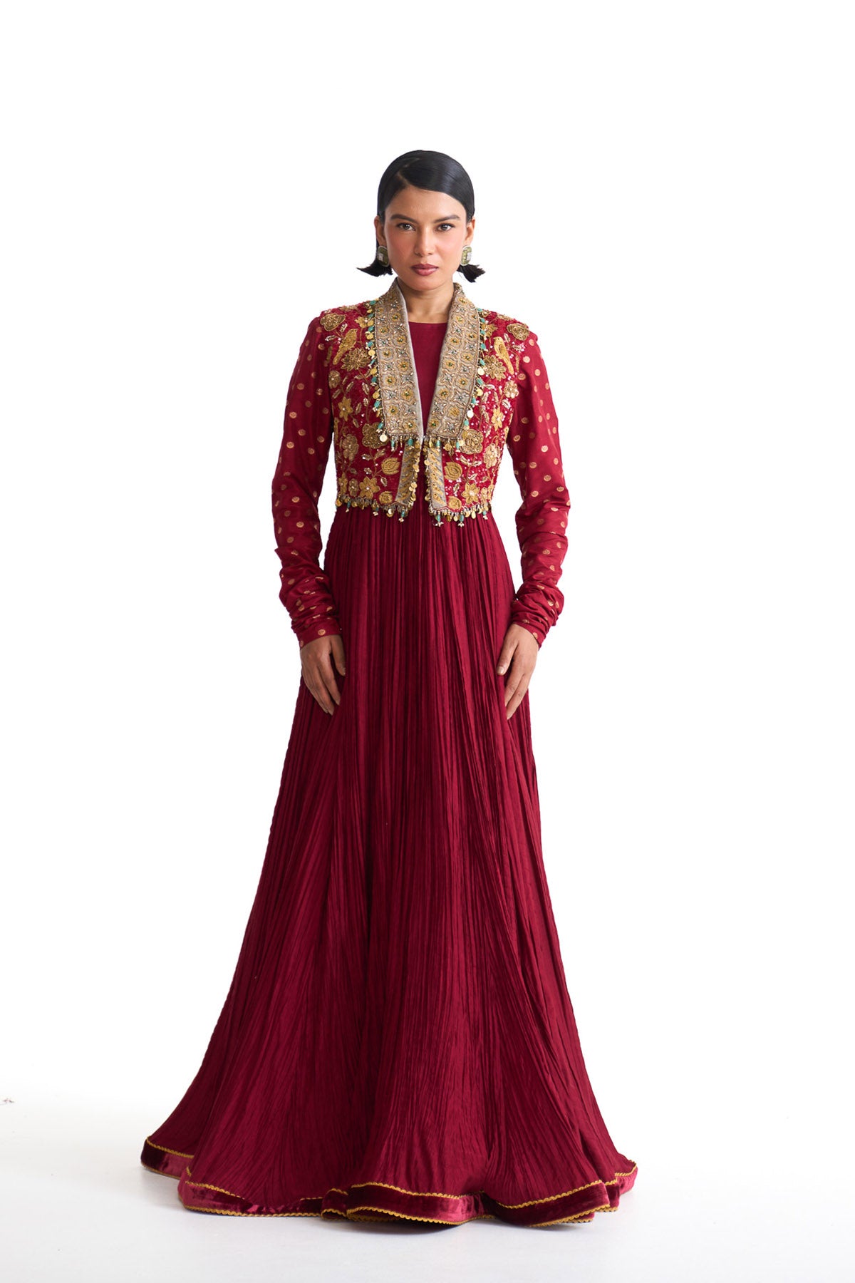Golden story anarkali set