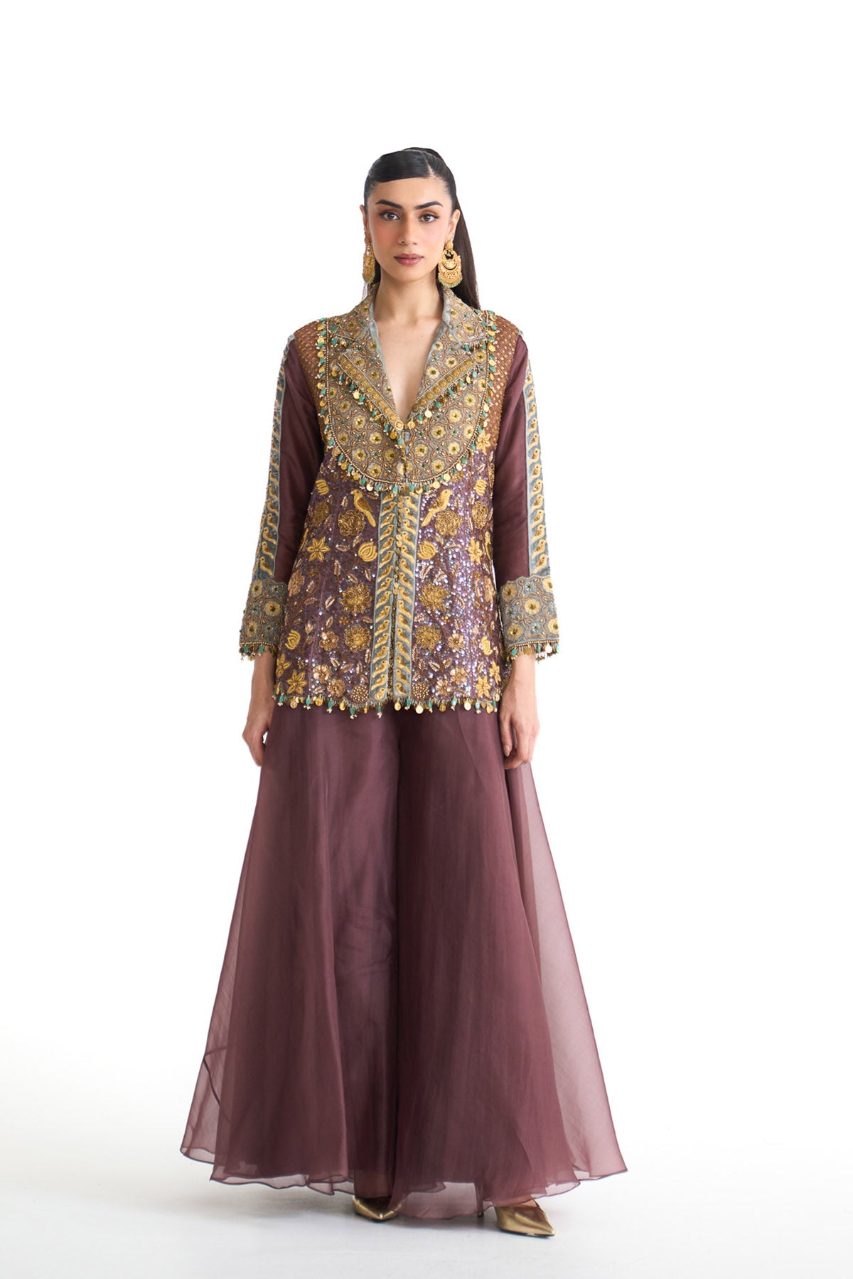 Golden story heavy jacket and sharara
