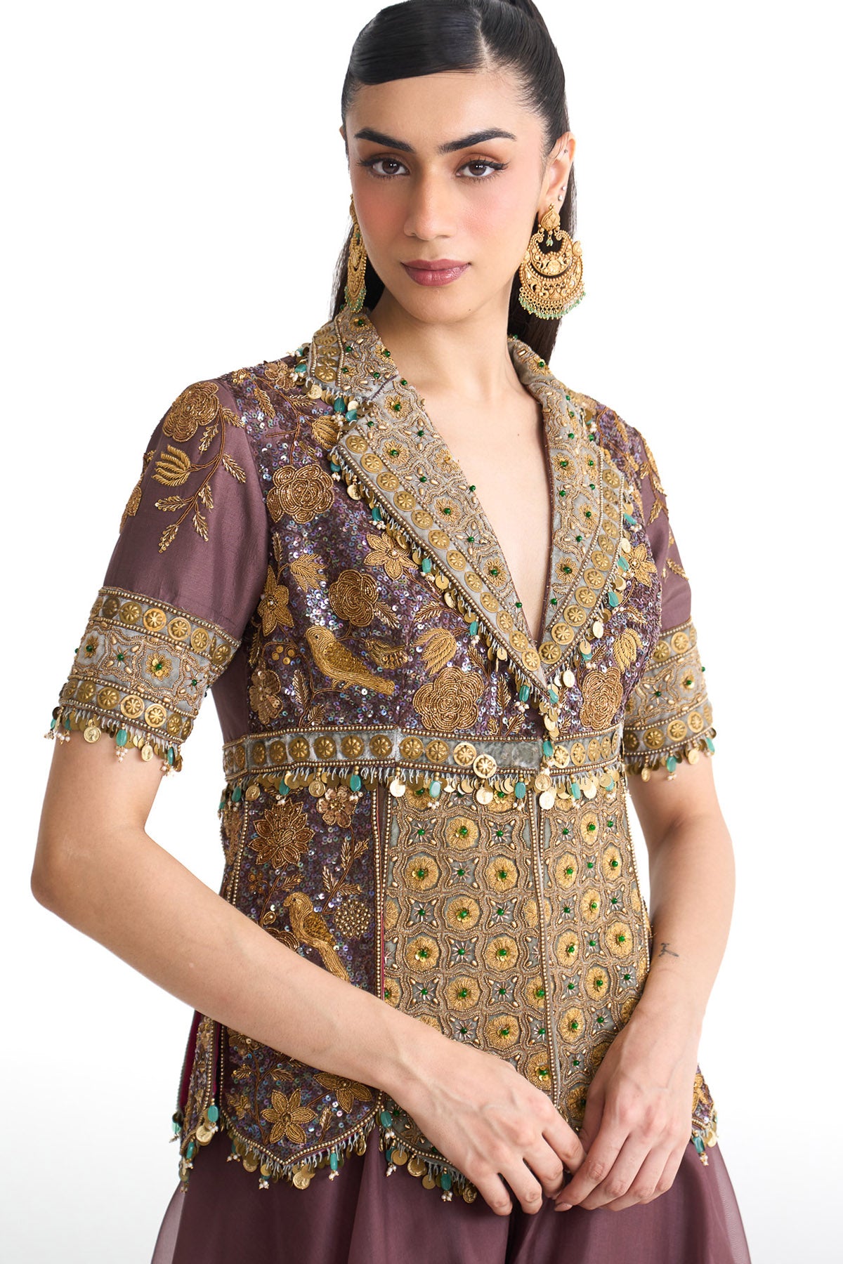 Golden story peplum set