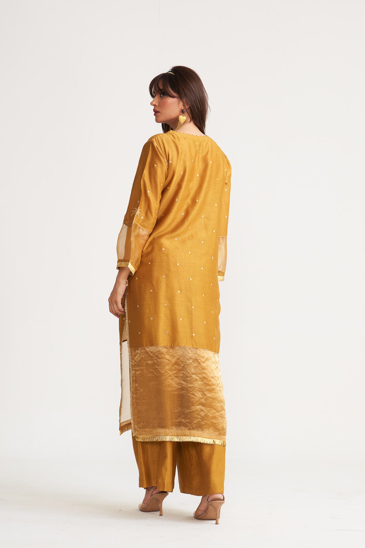 Gota gold kurta set