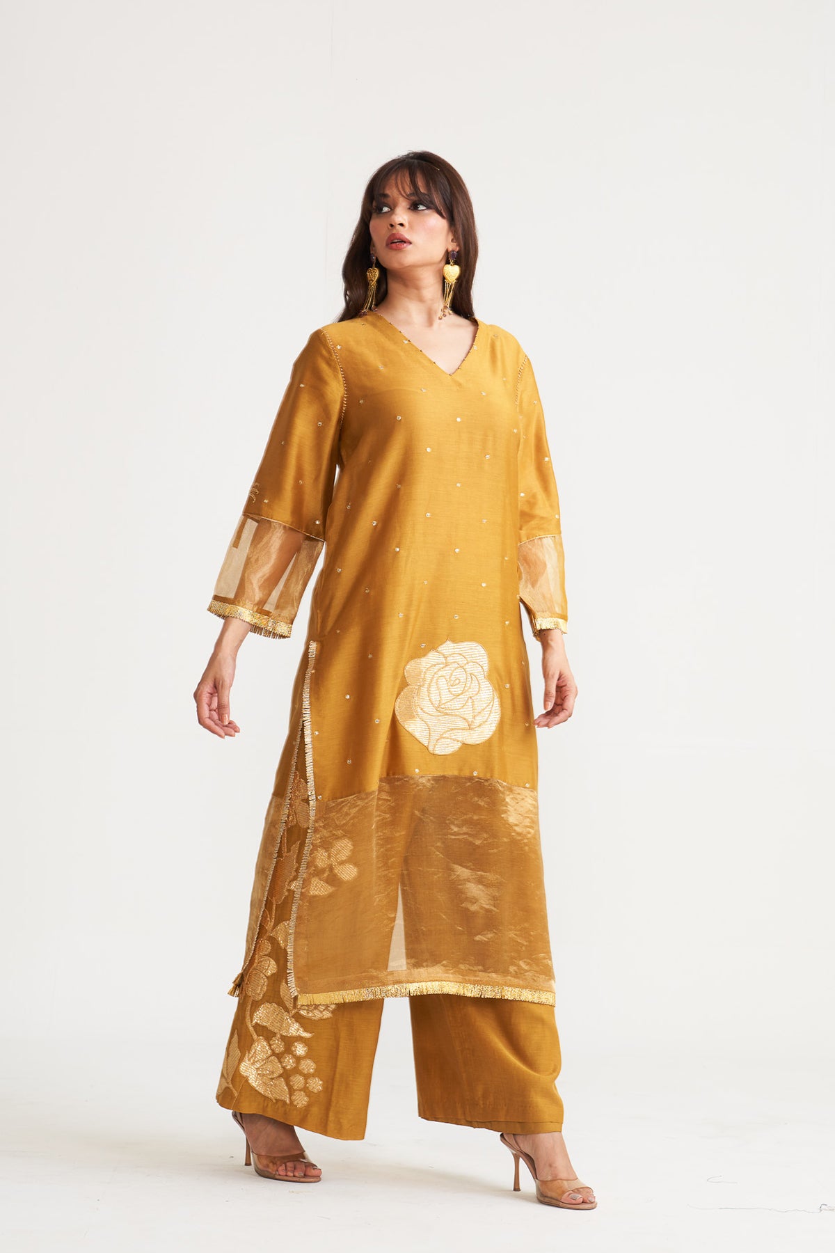 Gota gold kurta set