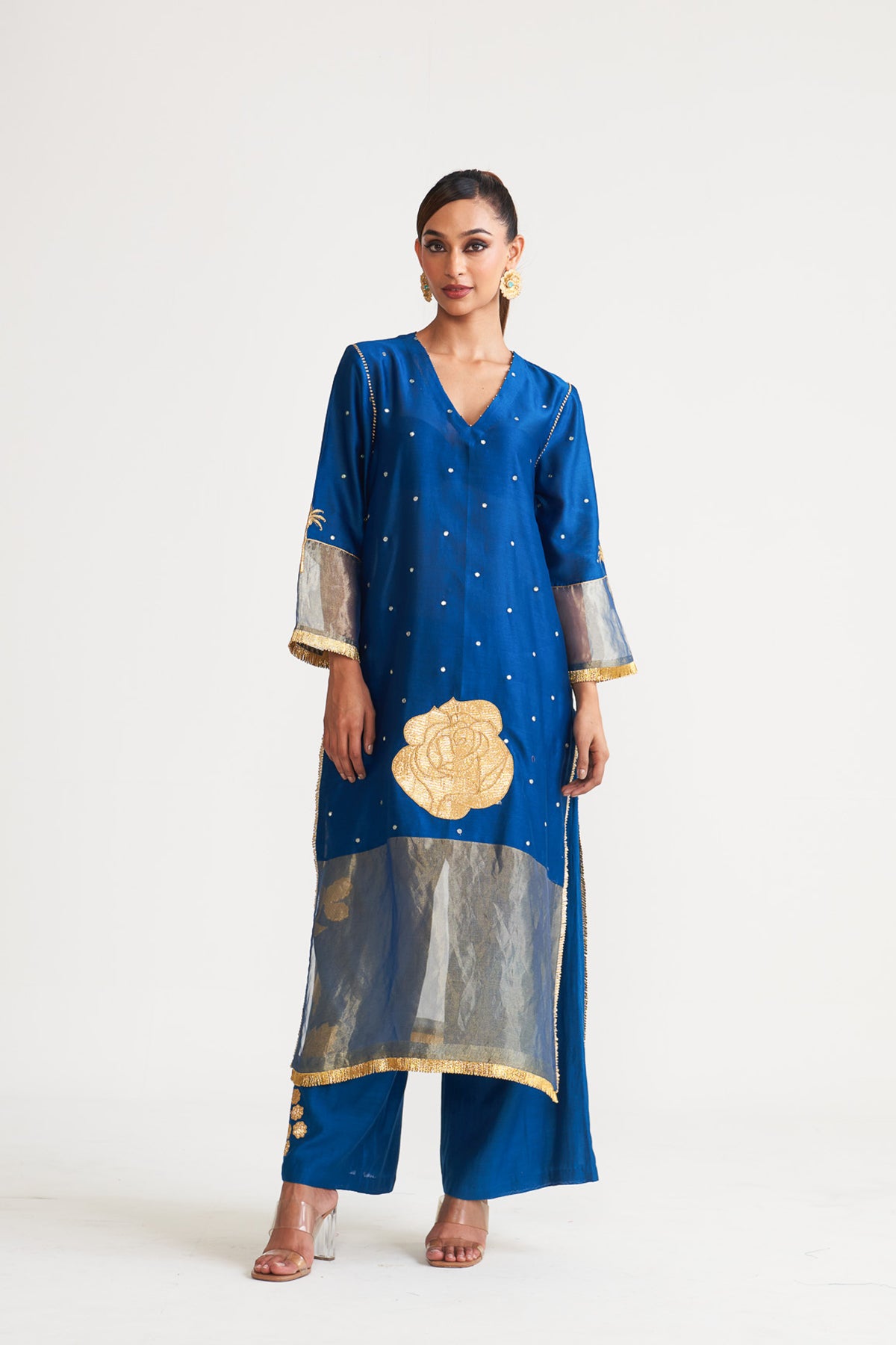 Gota gold kurta set