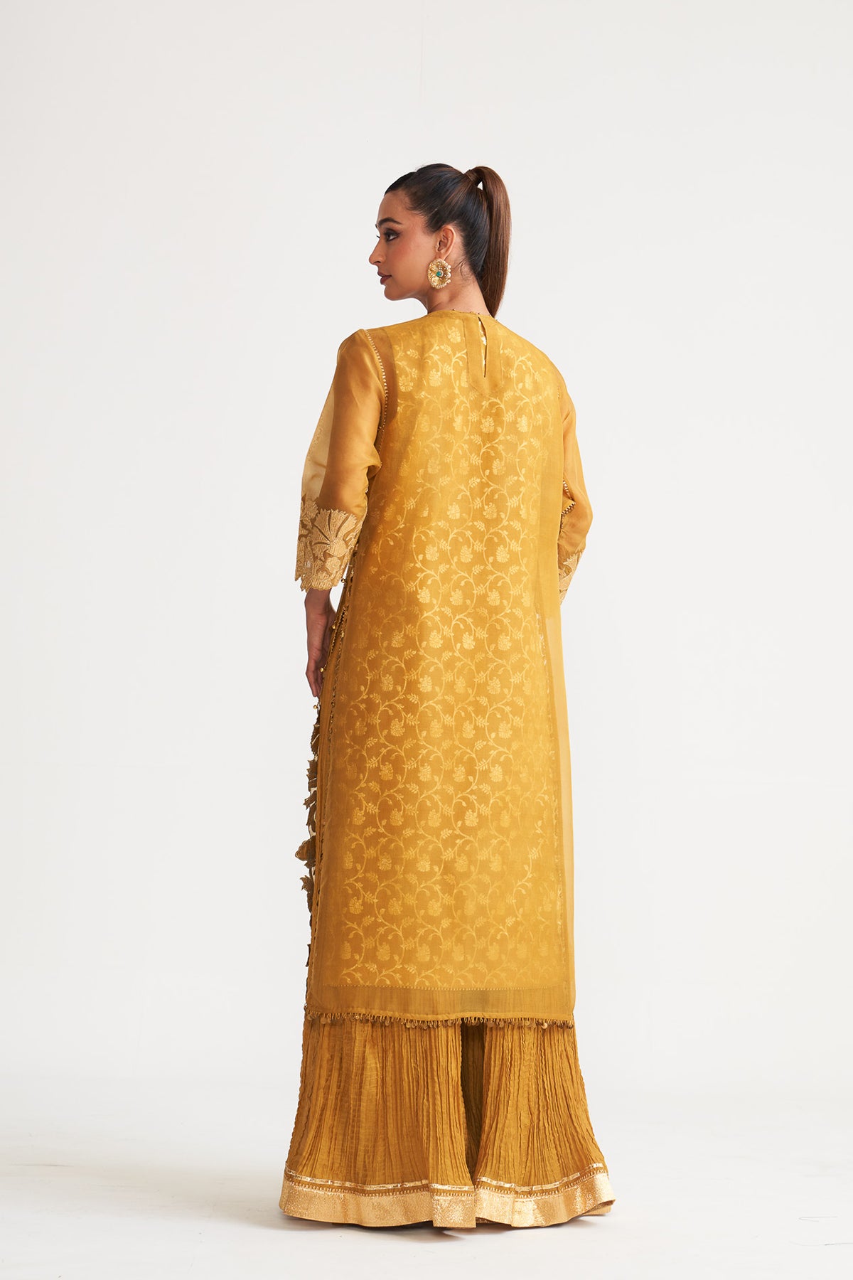 Organza gota patch kurta set