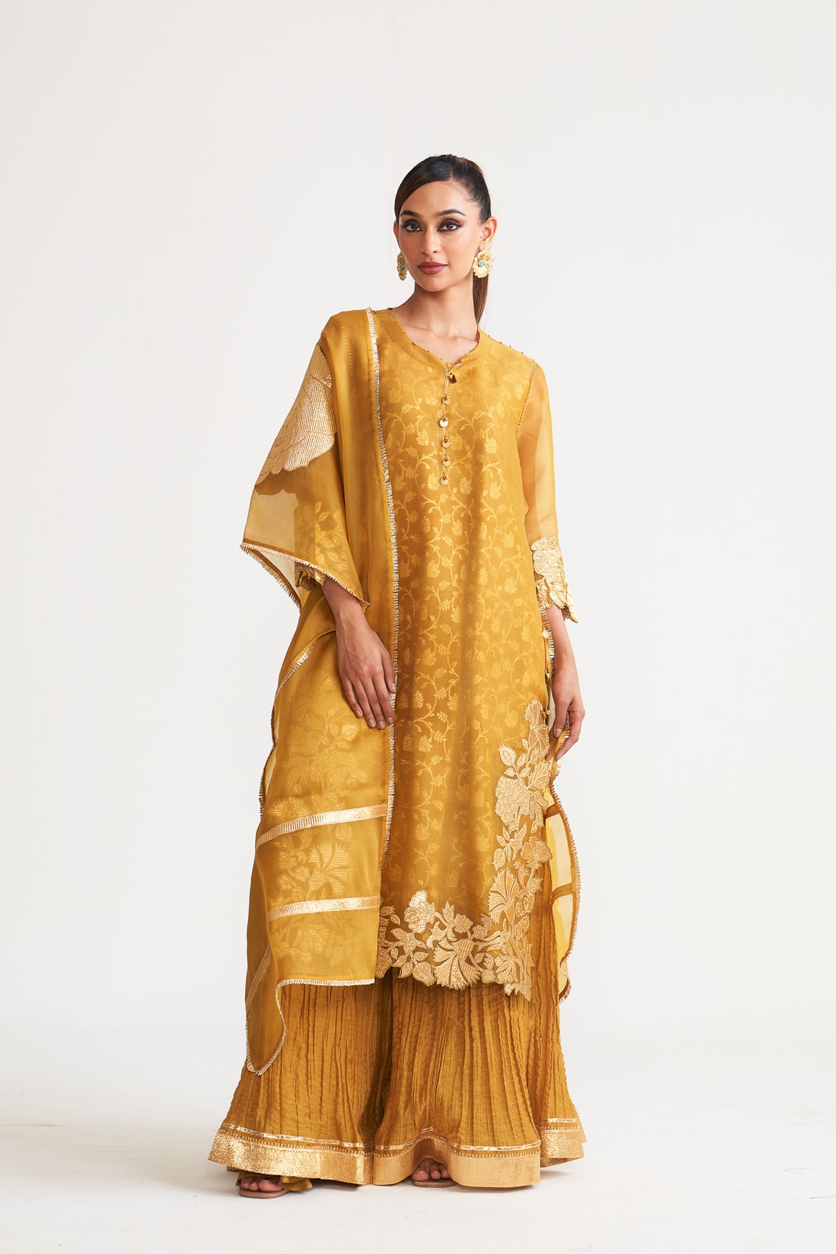 Organza gota patch kurta set