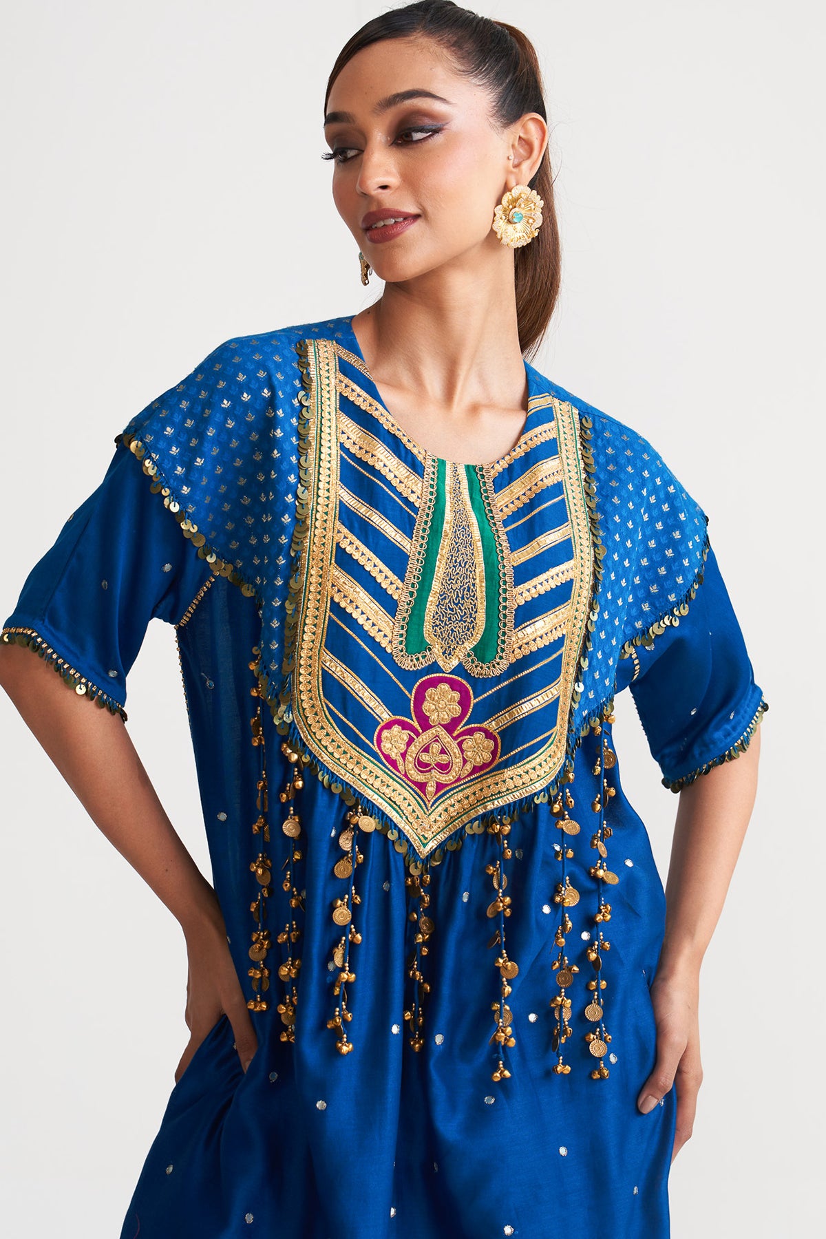 Gota line patch kurta set