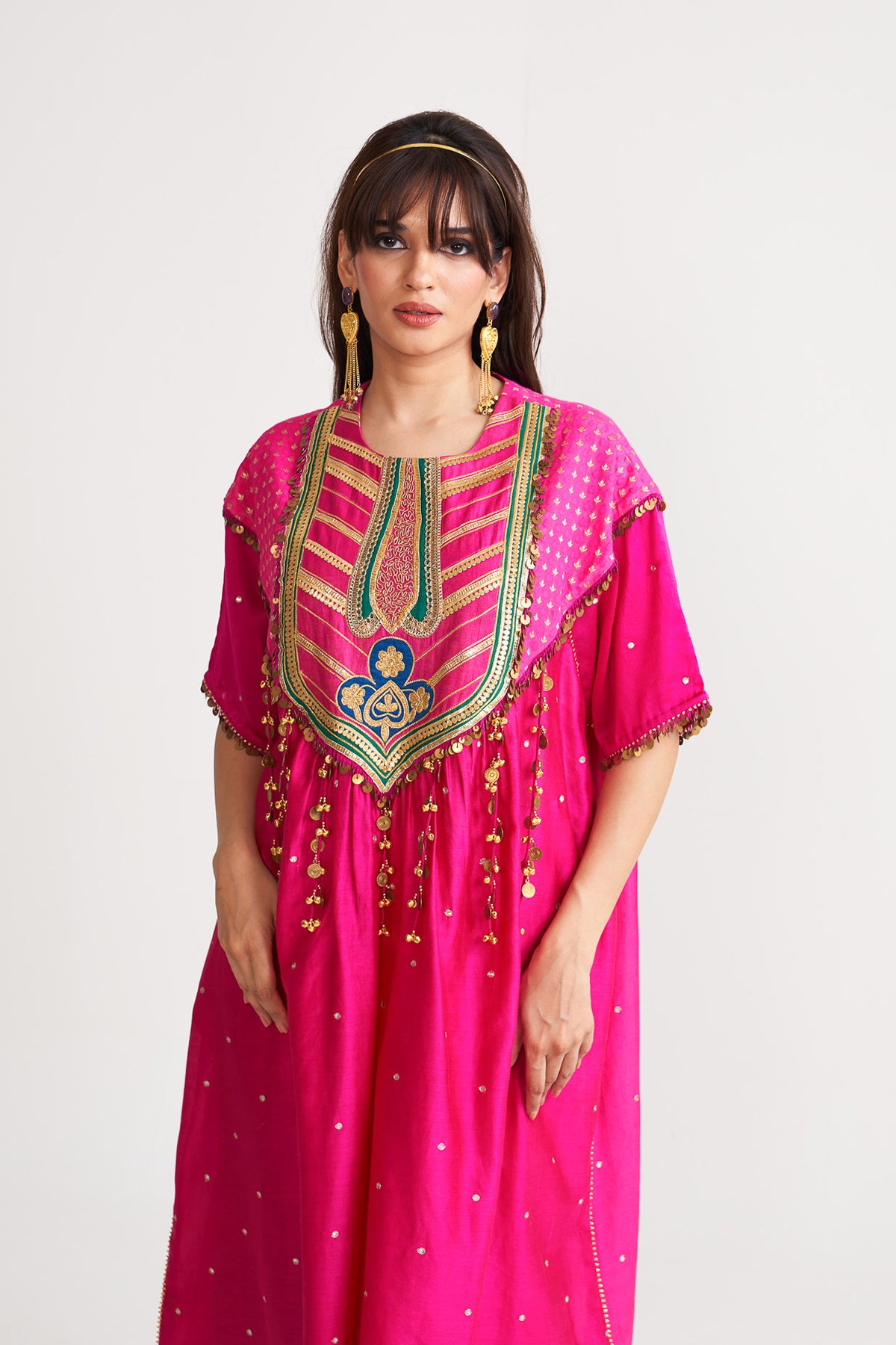 Gota line patch kurta set