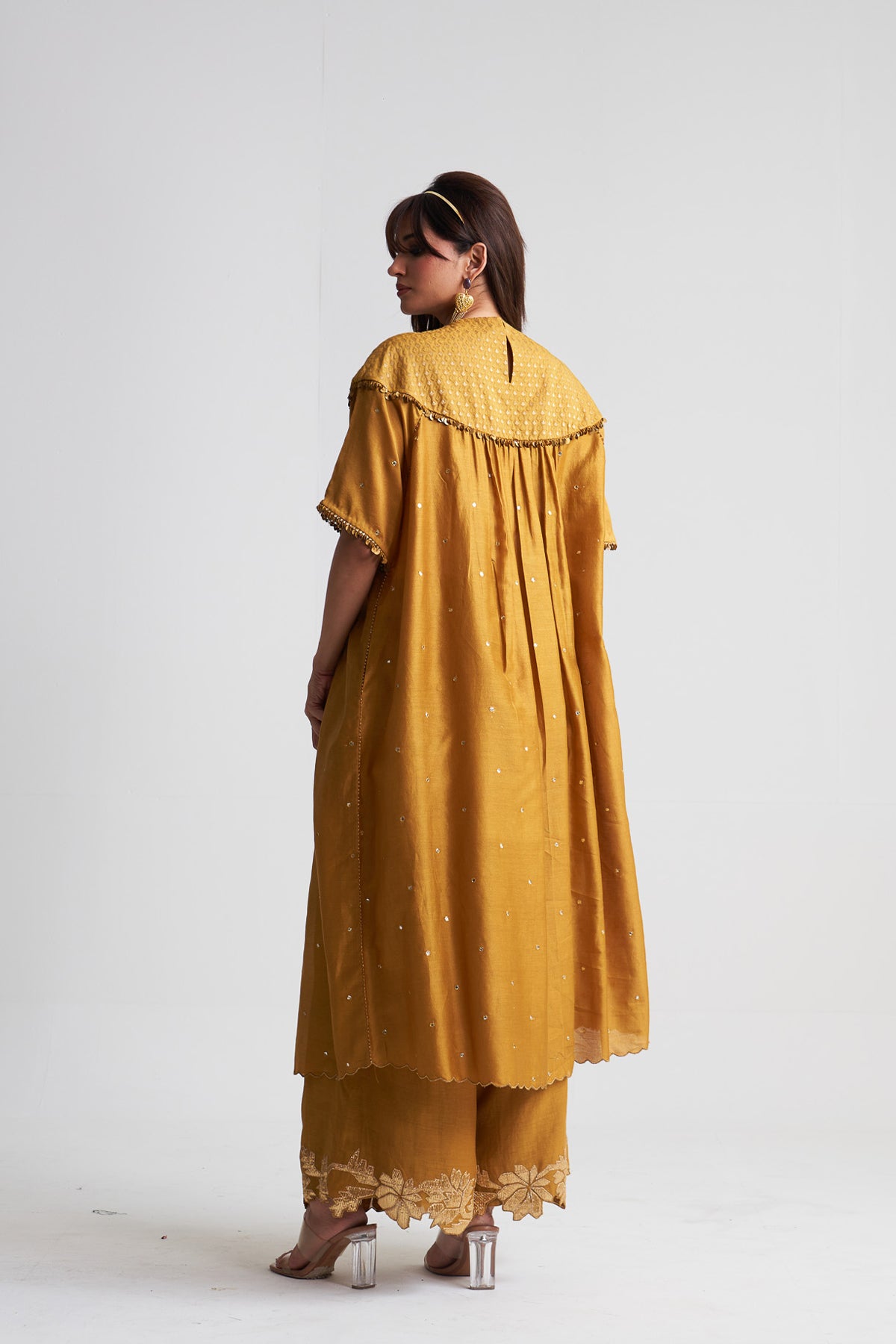 Gota line patch kurta set