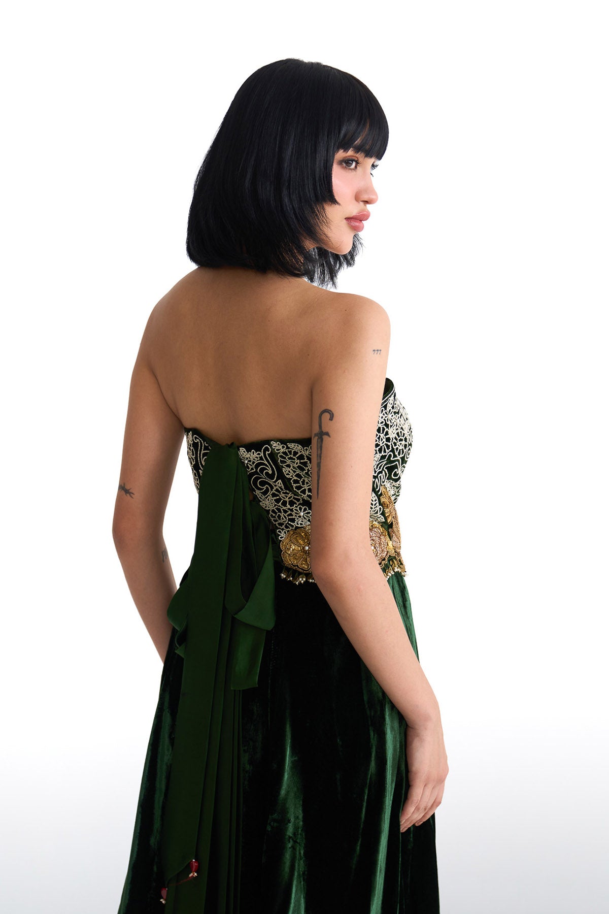 Jade corset with mermaid skirt