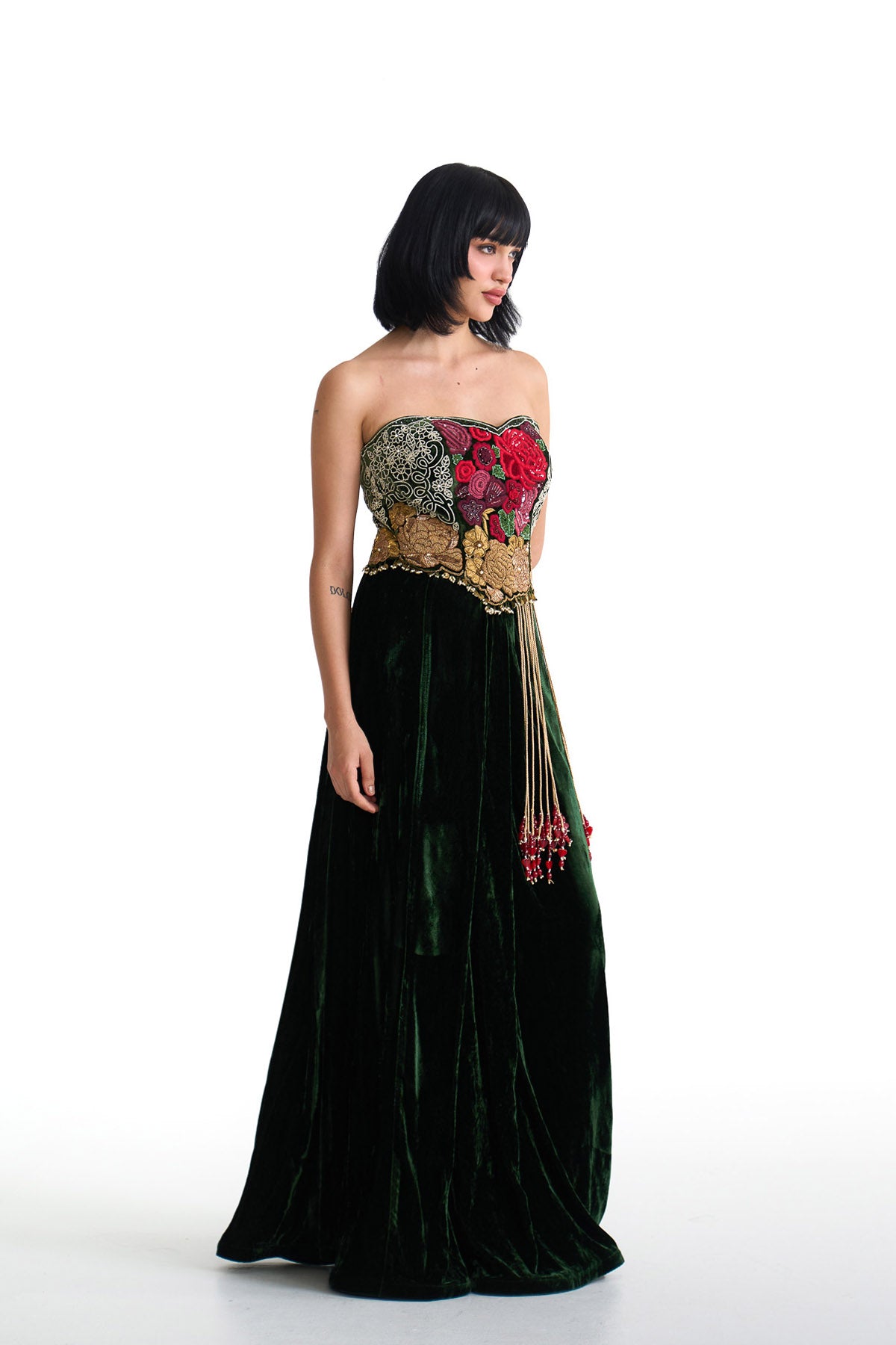 Jade corset with mermaid skirt