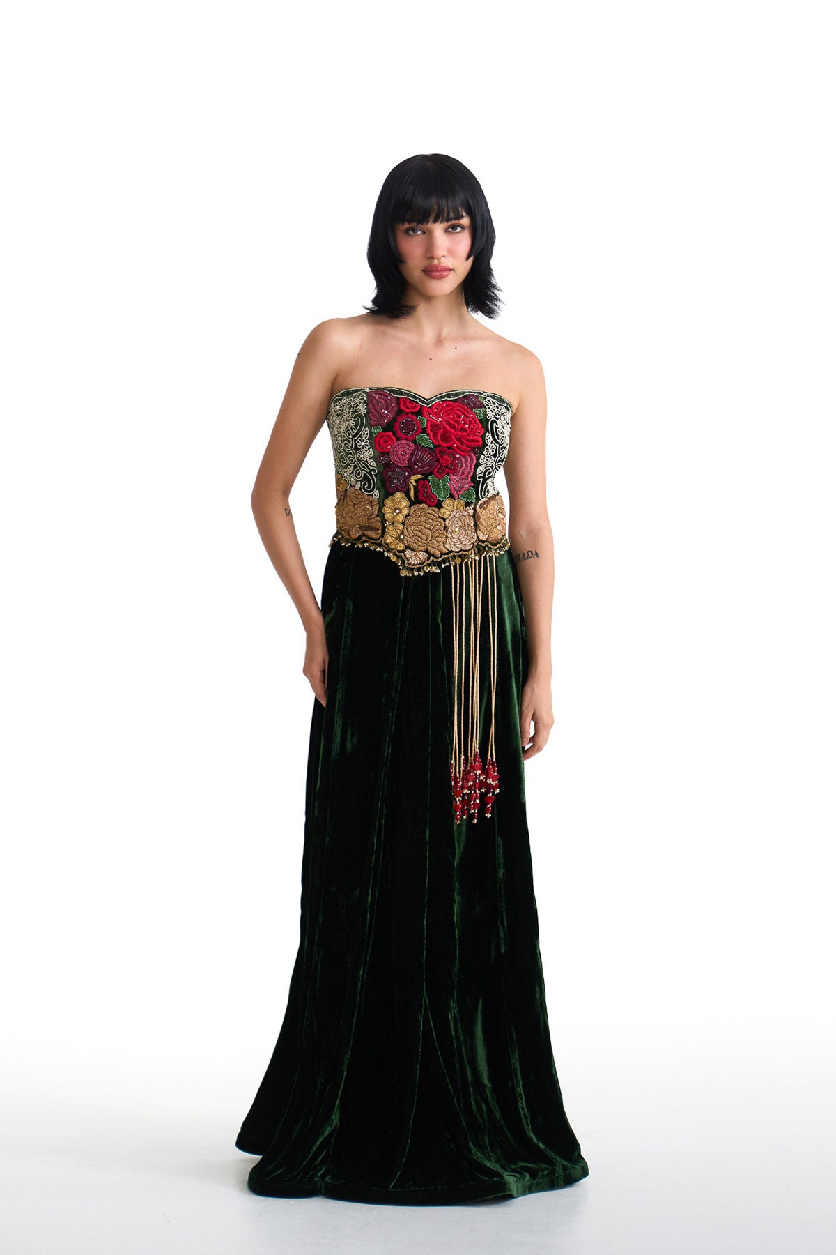 Jade corset with mermaid skirt