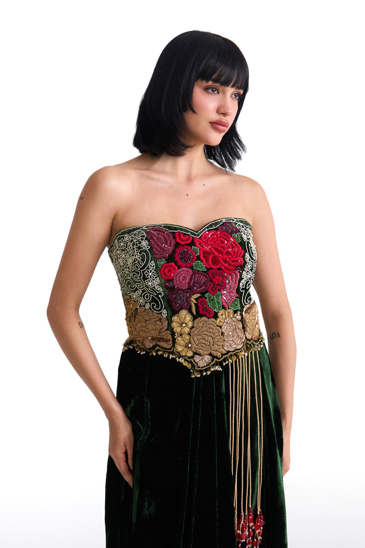 Jade corset with mermaid skirt