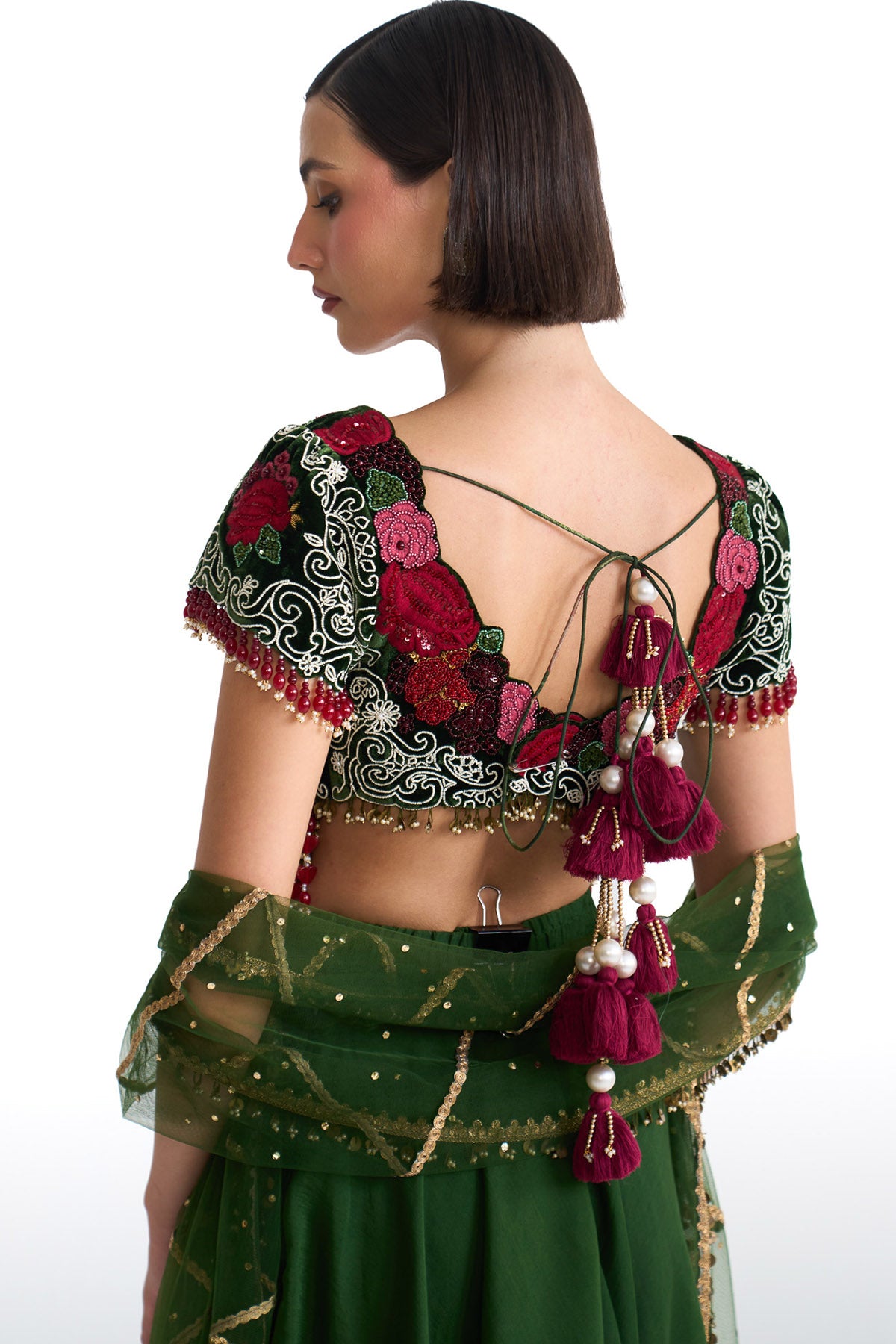 Jade gusset top & sharara set
