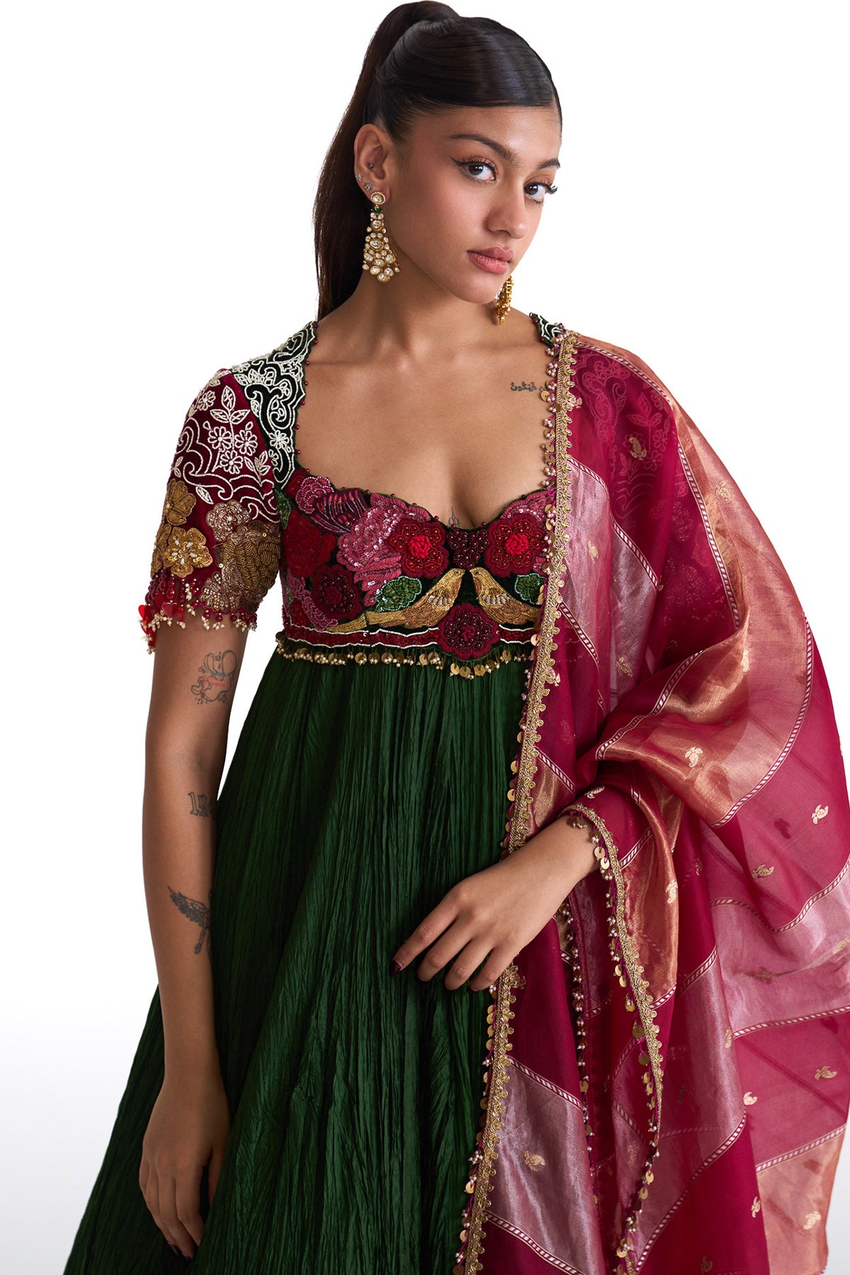 Jade anarkali set