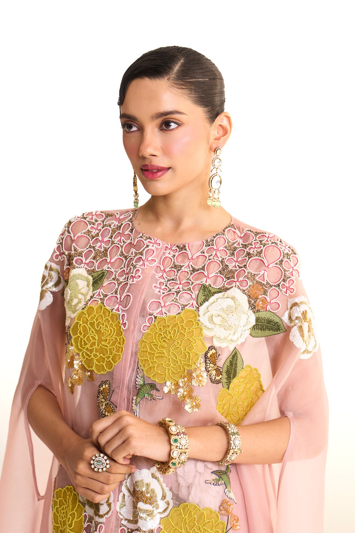 marigold cape & garara set