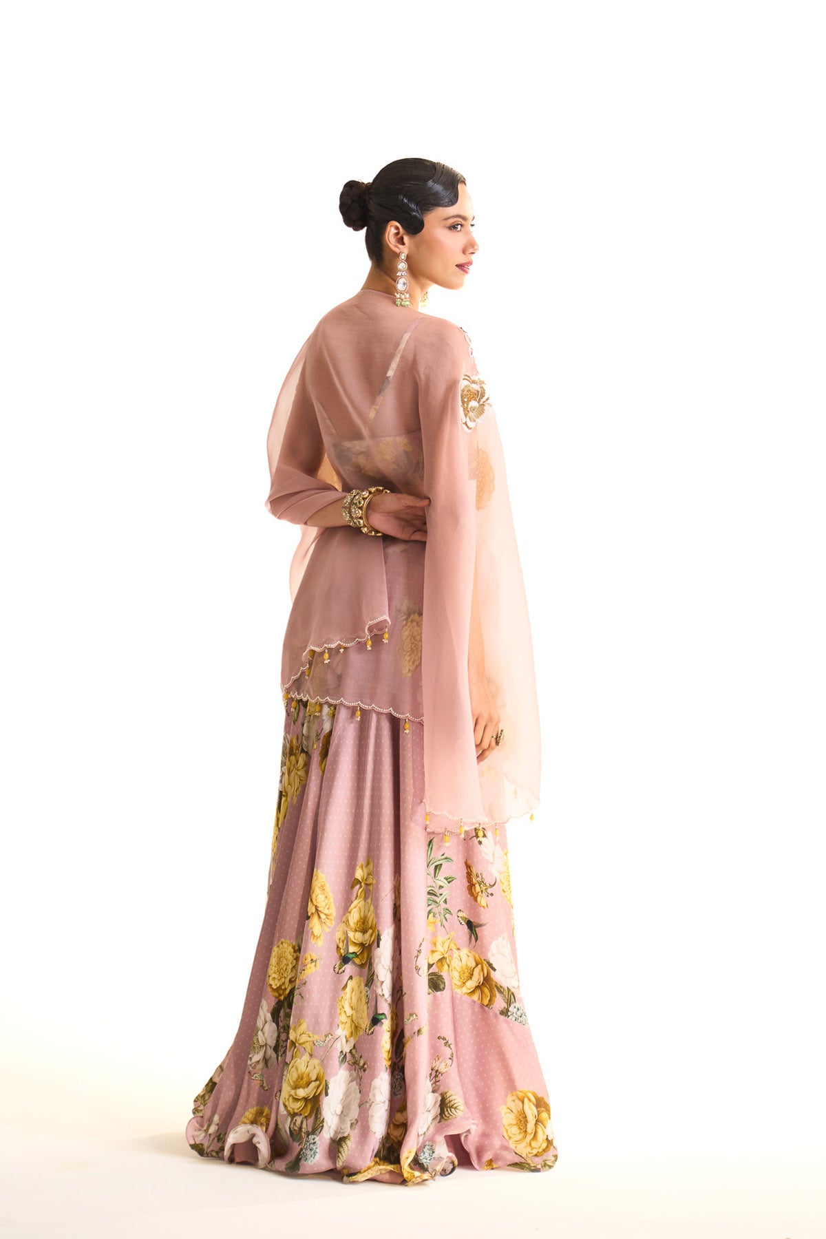 marigold cape & garara set