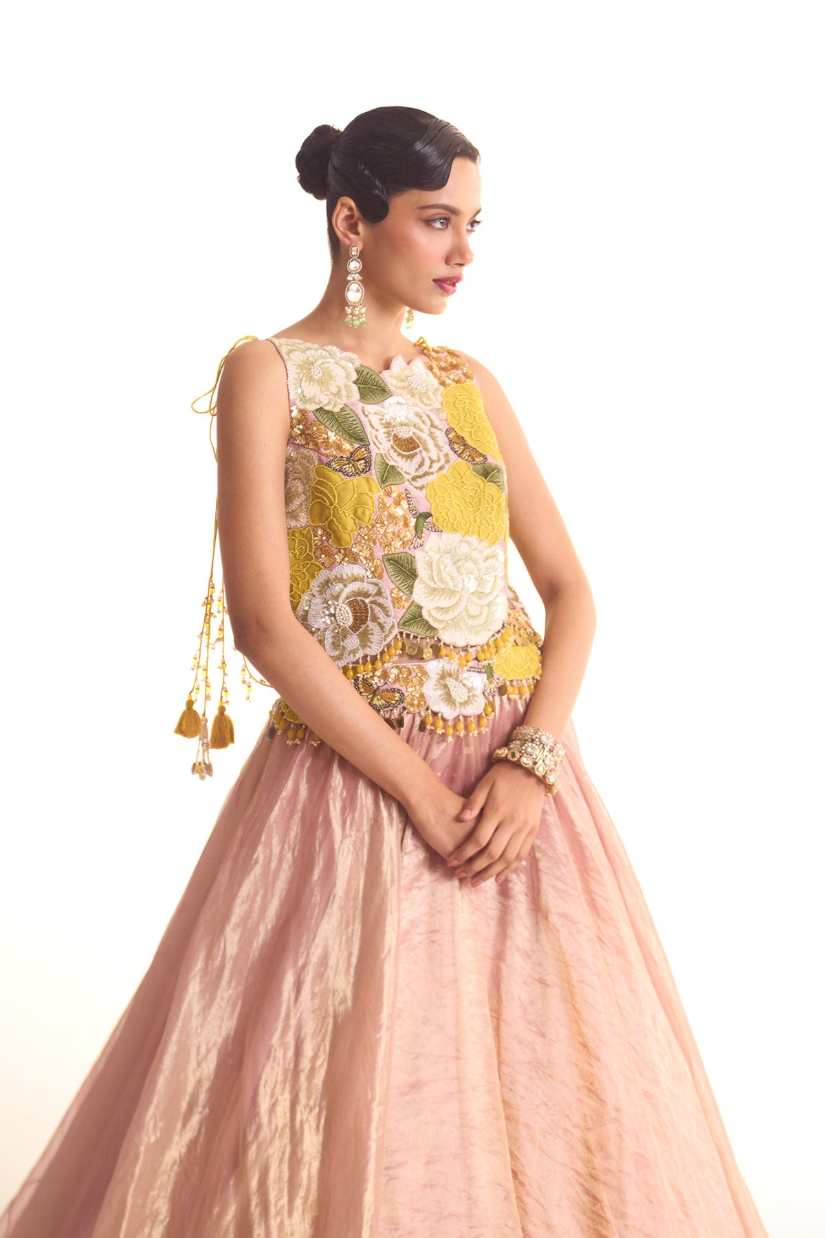 Marigold crop top & skirt set
