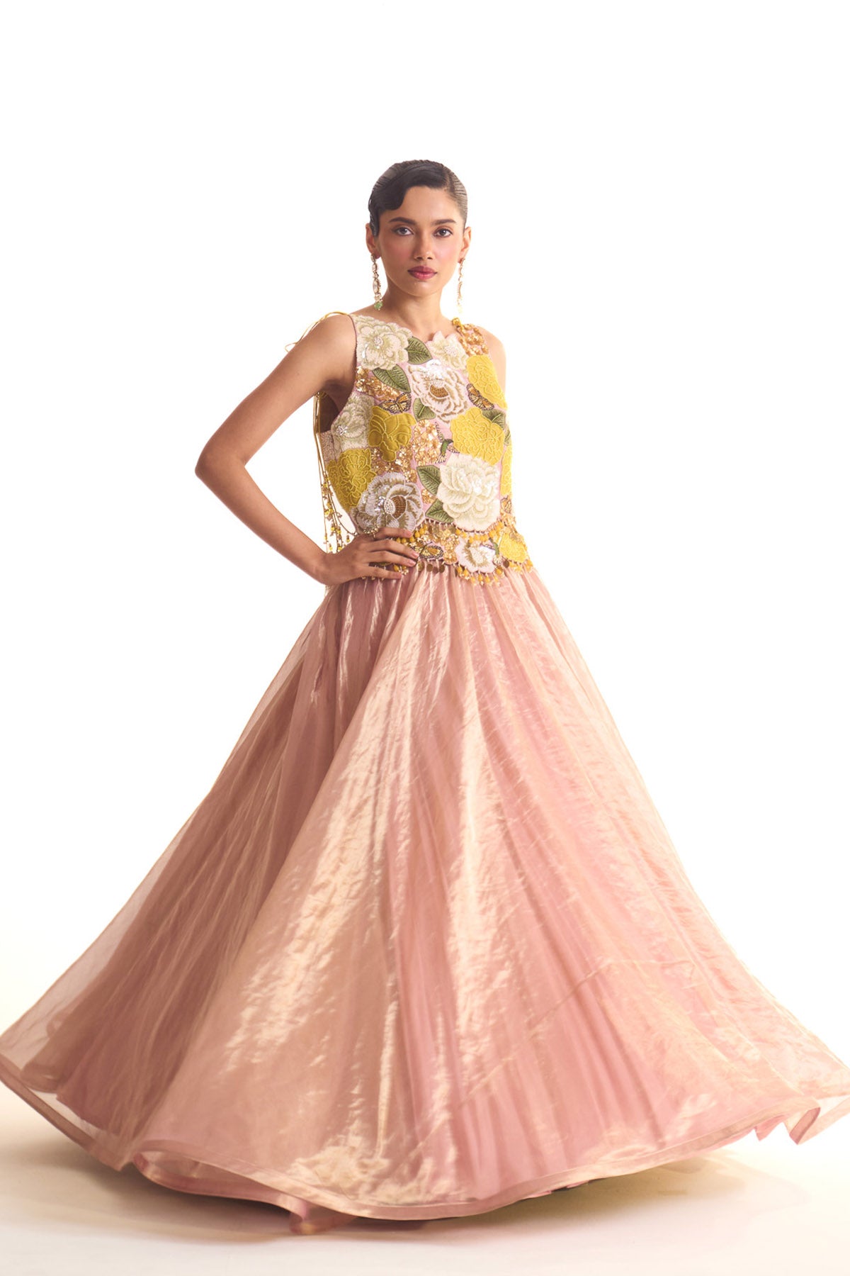 Marigold crop top & skirt set