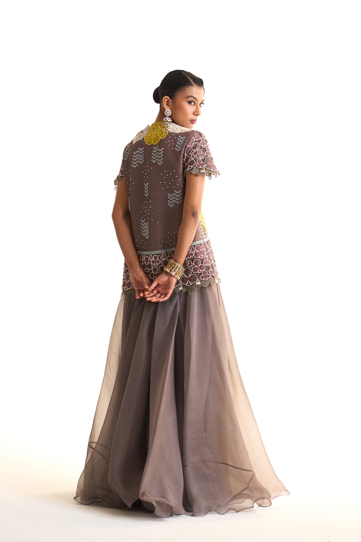 Marigold blossom shirt & sharara set