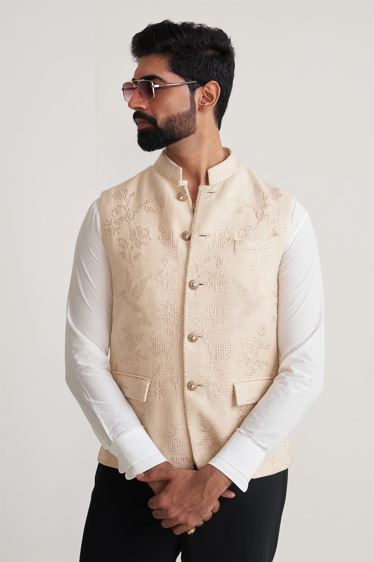 Cross stitch nehru jacket