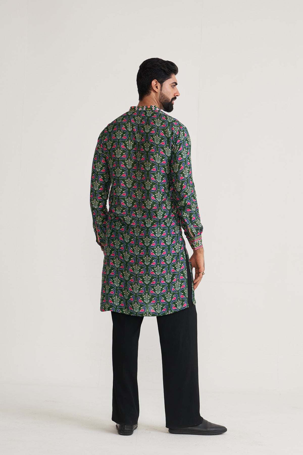 Patola blue kurta