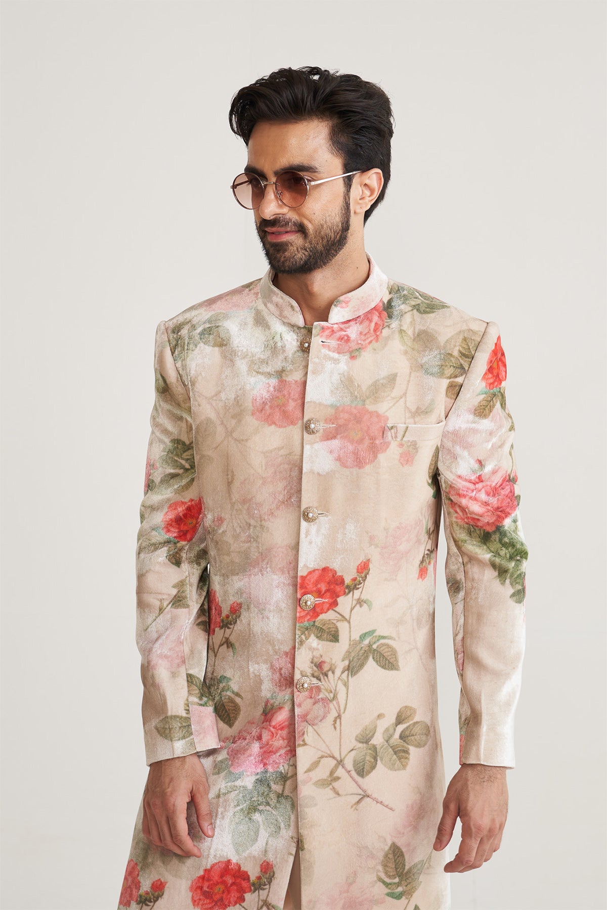 Vintage bloom ivory velvet ackhan