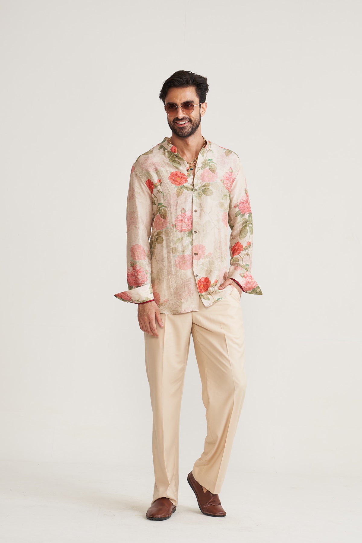 Vintage bloom ivory shirt