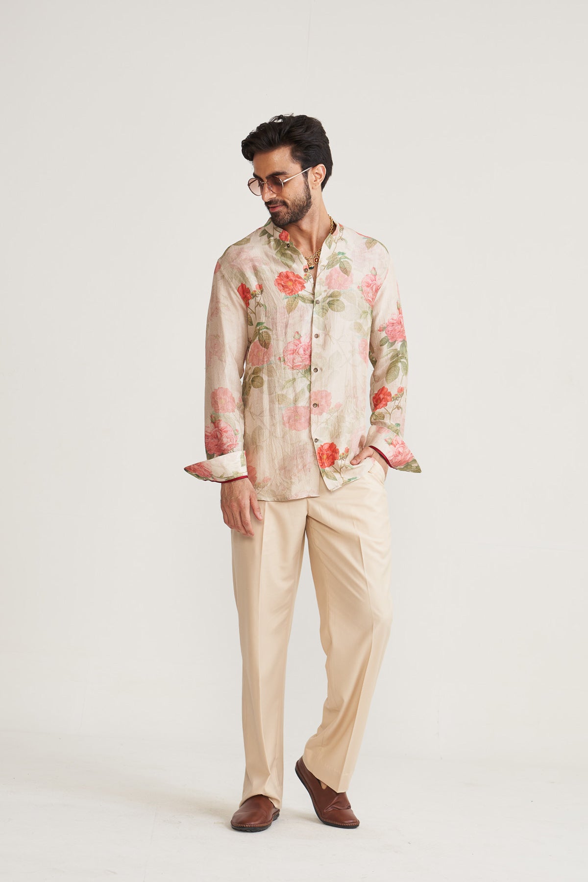 Vintage bloom ivory shirt