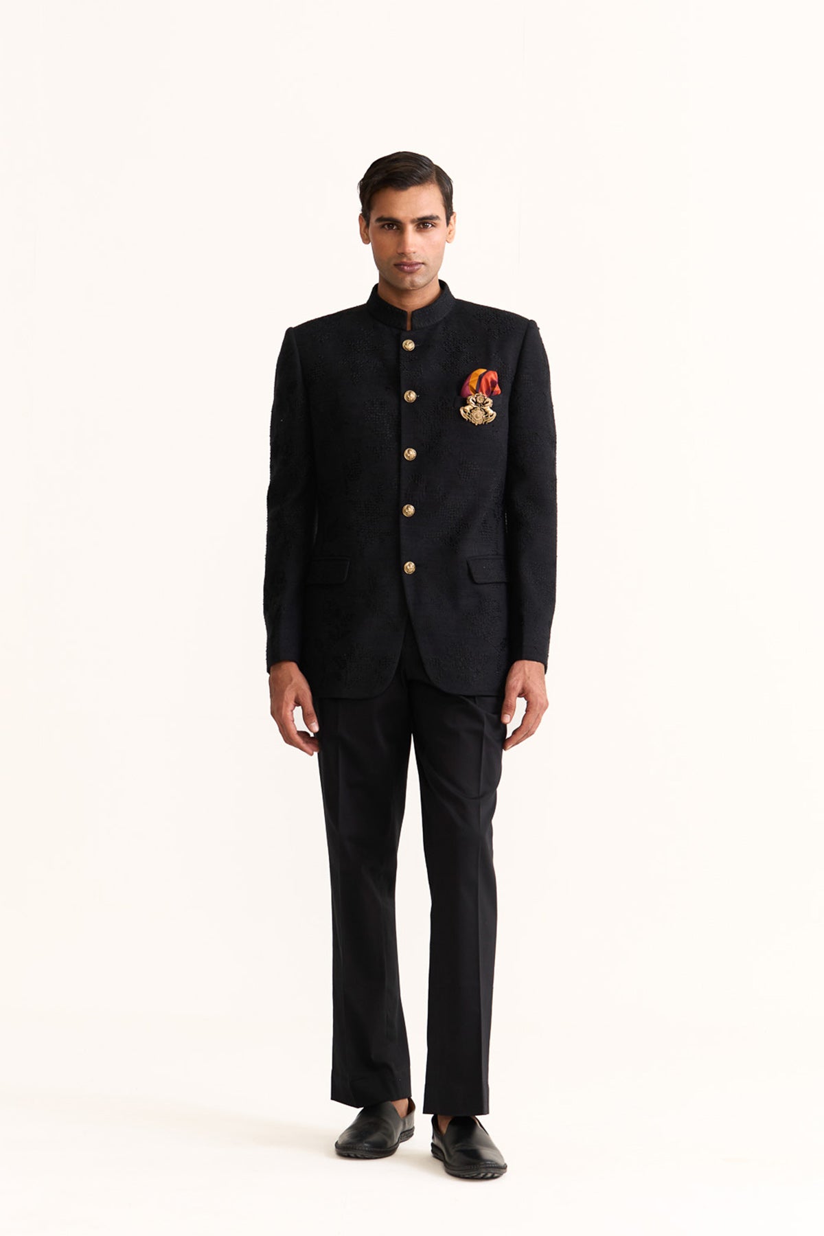 Cross stitch embroidered bandhgala