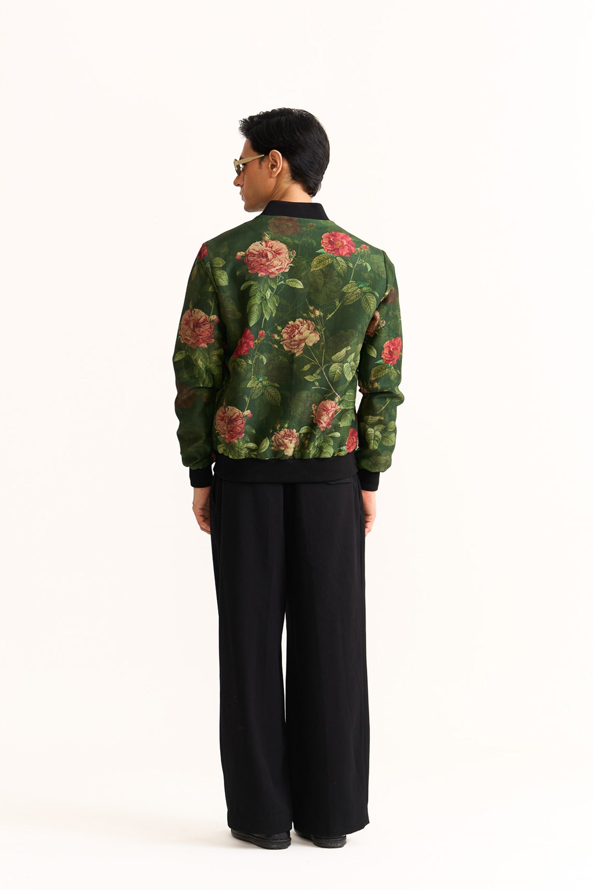vintage bloom green bomber jacket