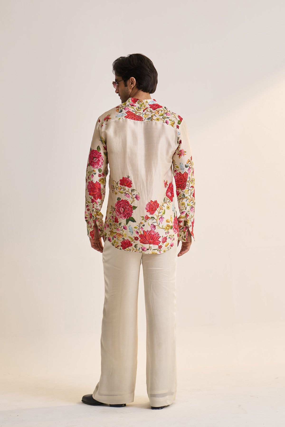 Noor-e-Kashmir printed ivory shirt