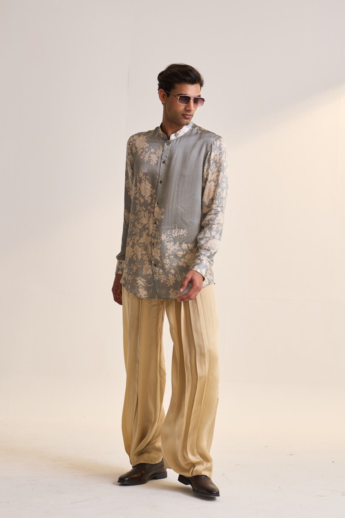 Summer parsi teal shirt